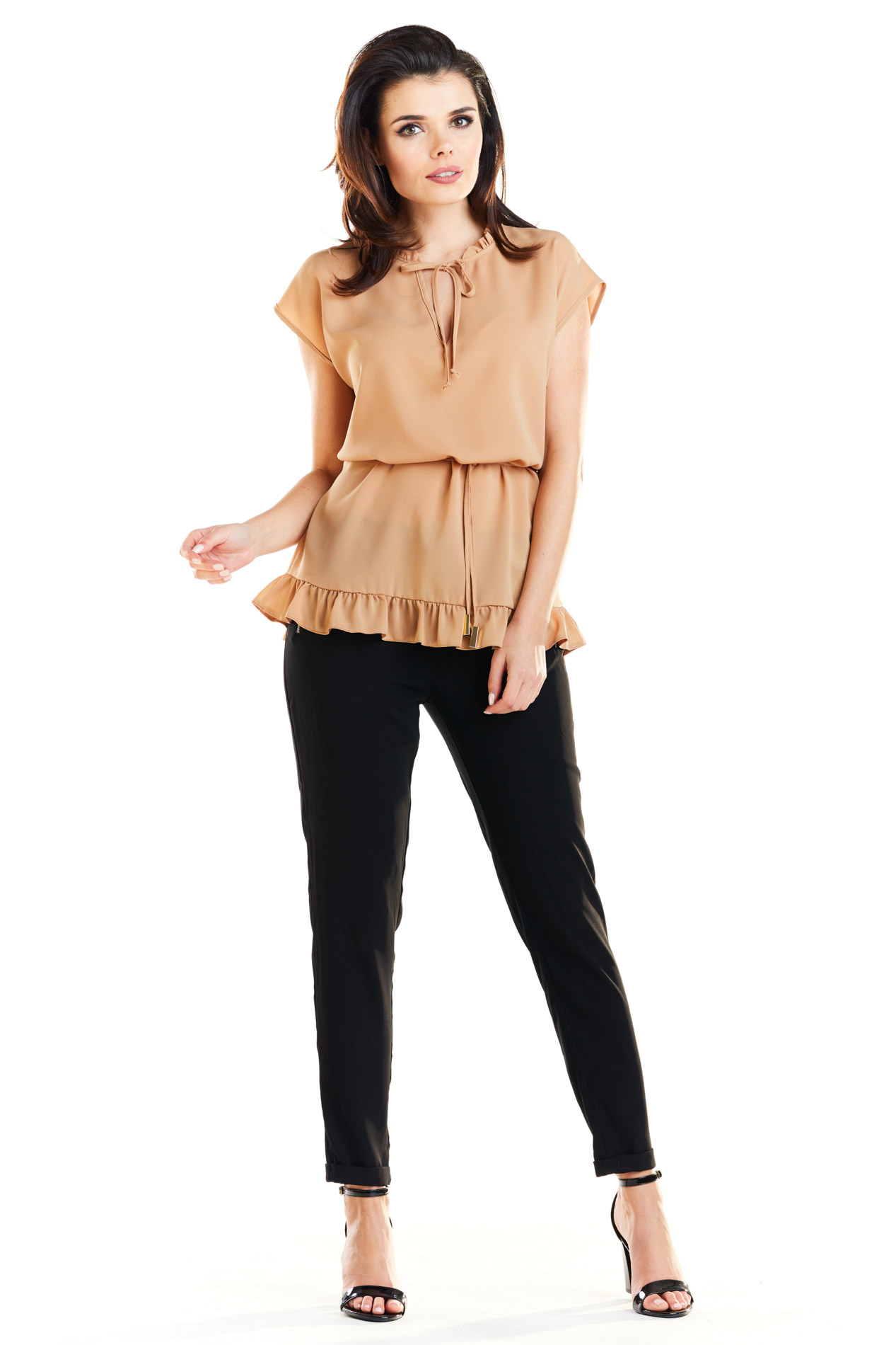 Awama Woman's Blouse A269 Camel