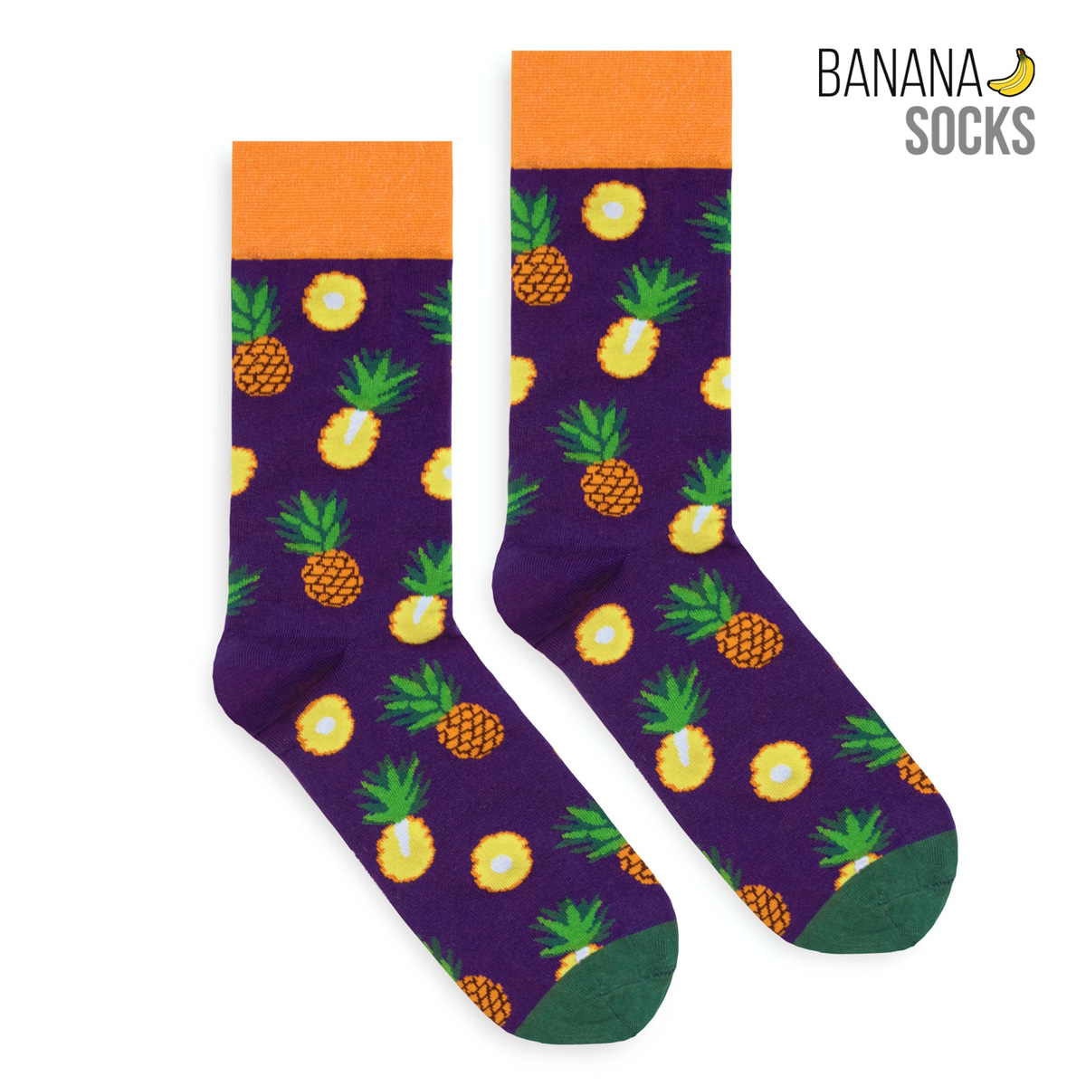 Levně Banana Socks Unisex's Socks Classic Pineapple
