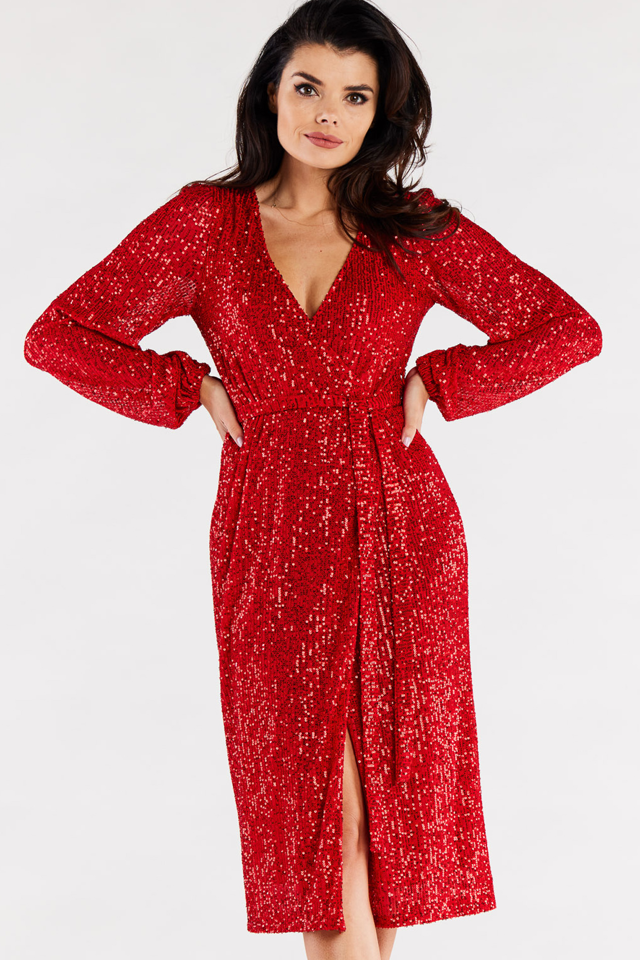 Awama Woman's Dress A567 Red