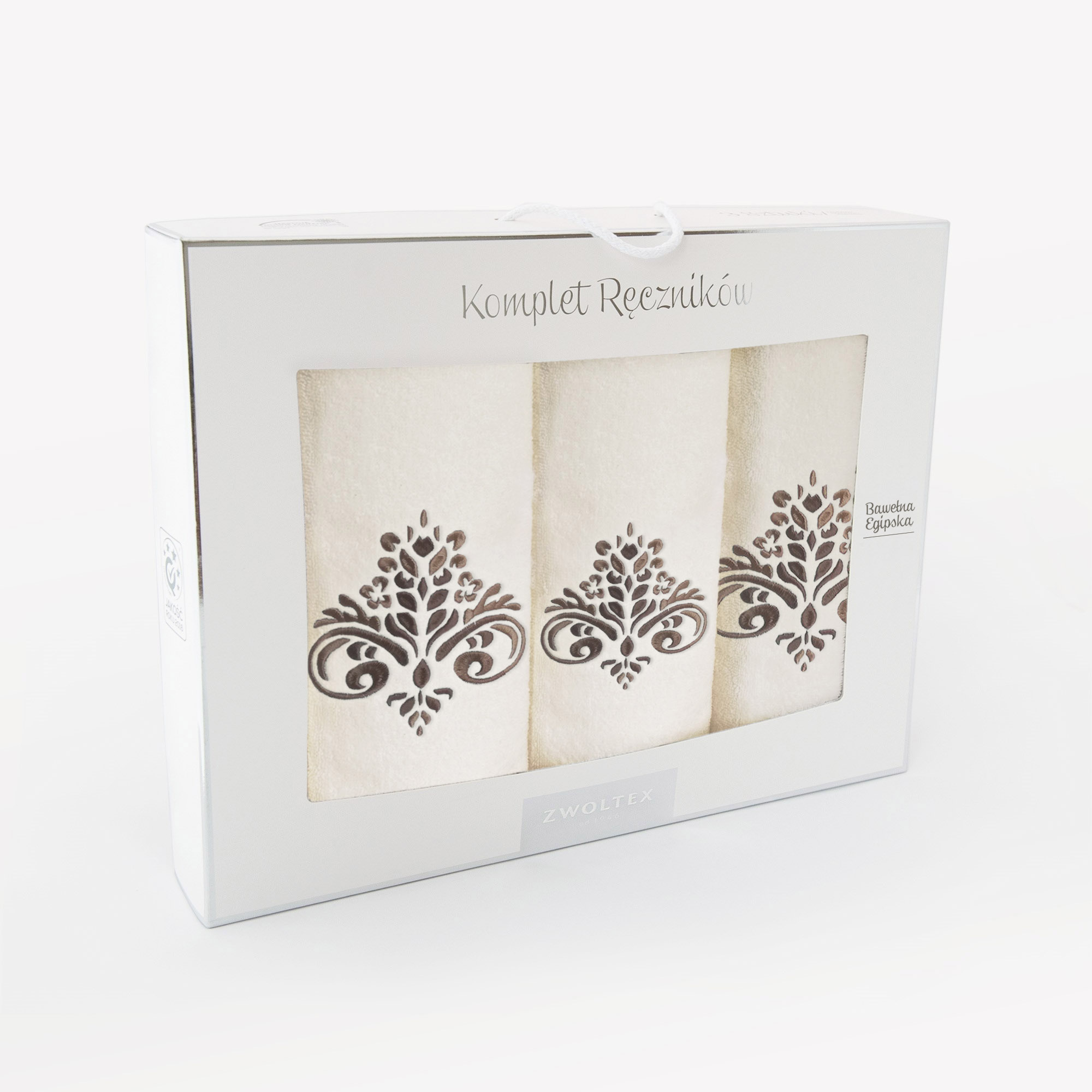Levně Zwoltex Unisex's Towel Set Sułtan Ecru/Pattern
