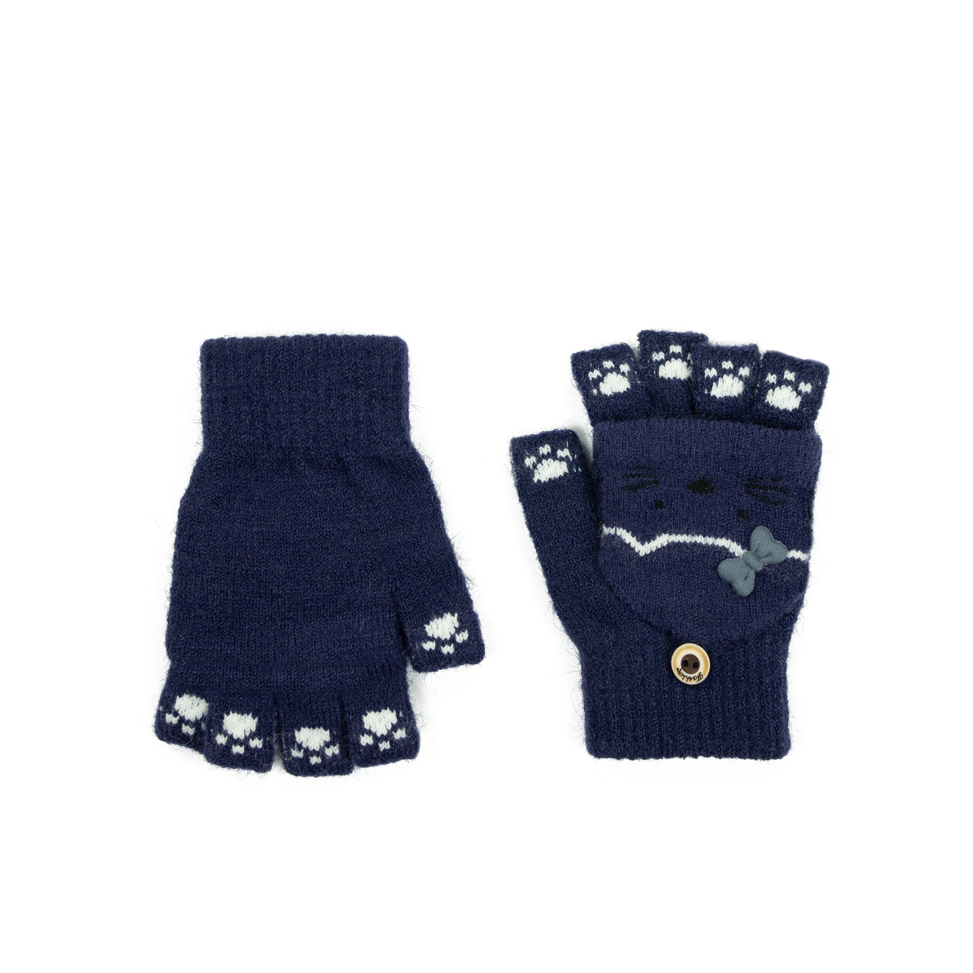 Art Of Polo Kids's Gloves Rk23370-7 Navy Blue