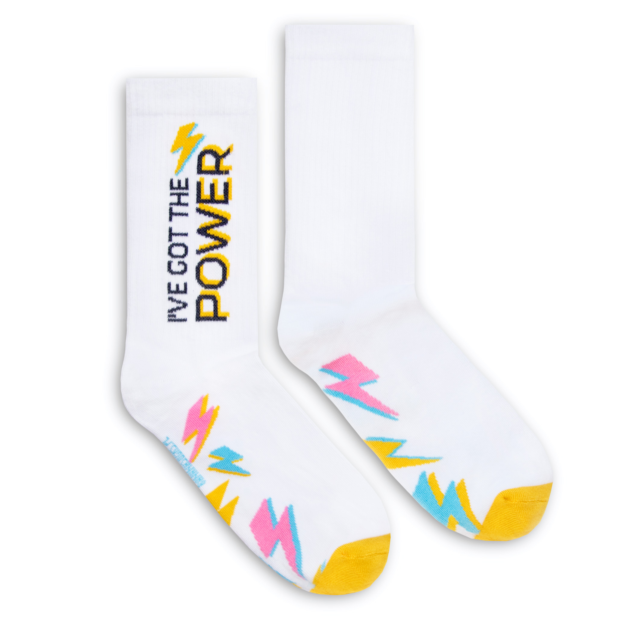 Levně Banana Socks Unisex's Socks Classic I've got the Power White