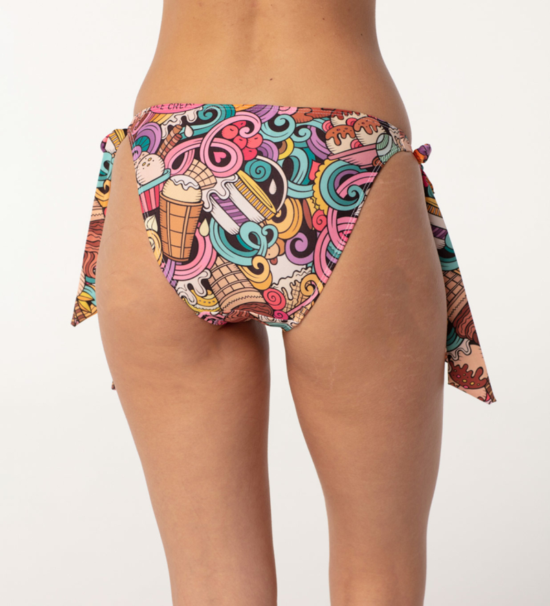 Aloha de la Deer Woman&#039;s Love Thy Ice Cream Bikini Bows Bottom WBBB AFD353