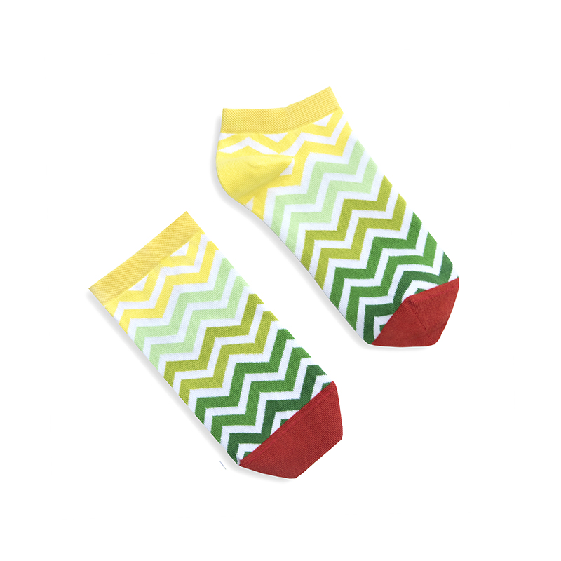 Levně Banana Socks Unisex's Socks Short Green Stripes