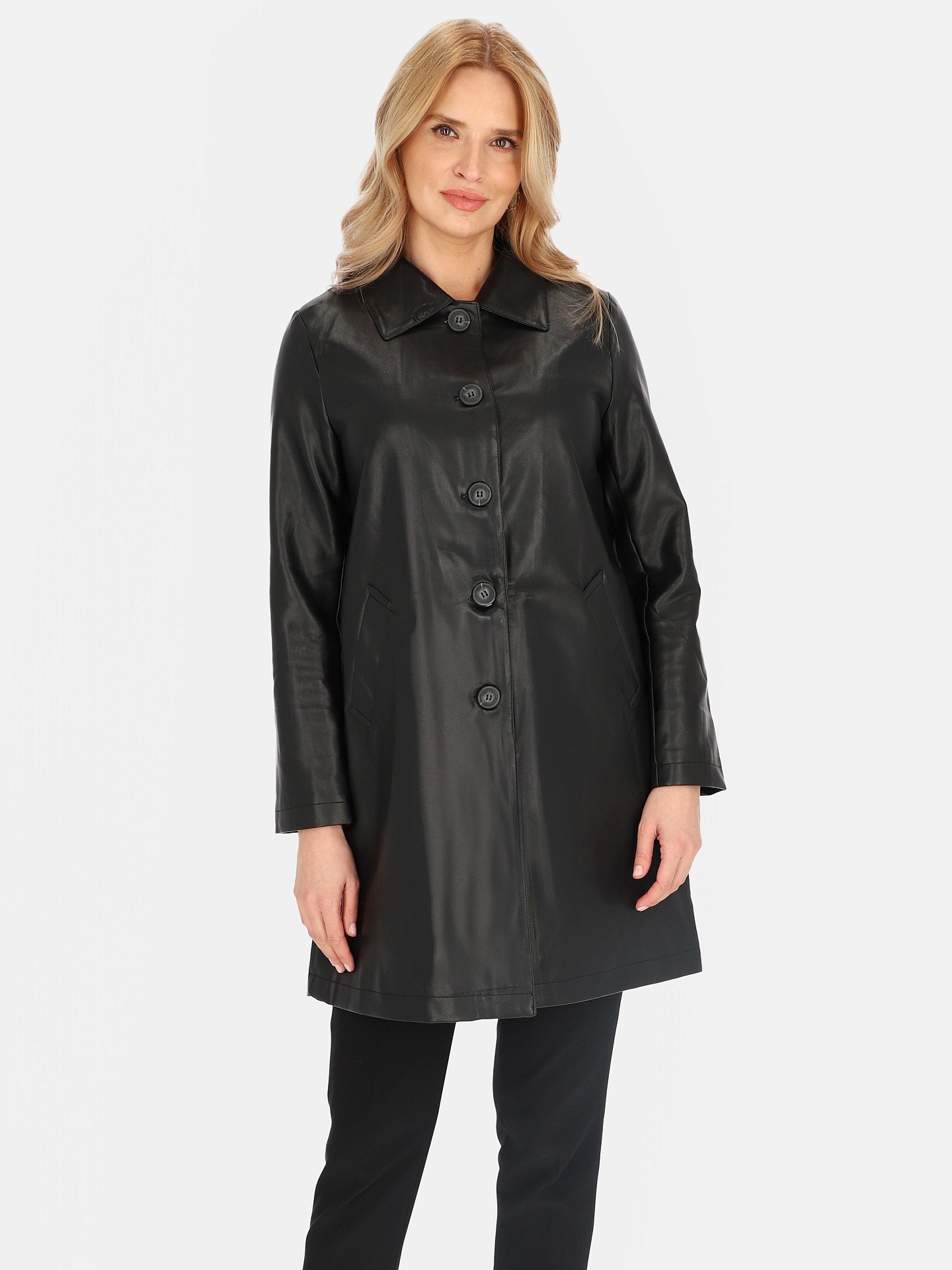 Дамско палто от еко кожа PERSO