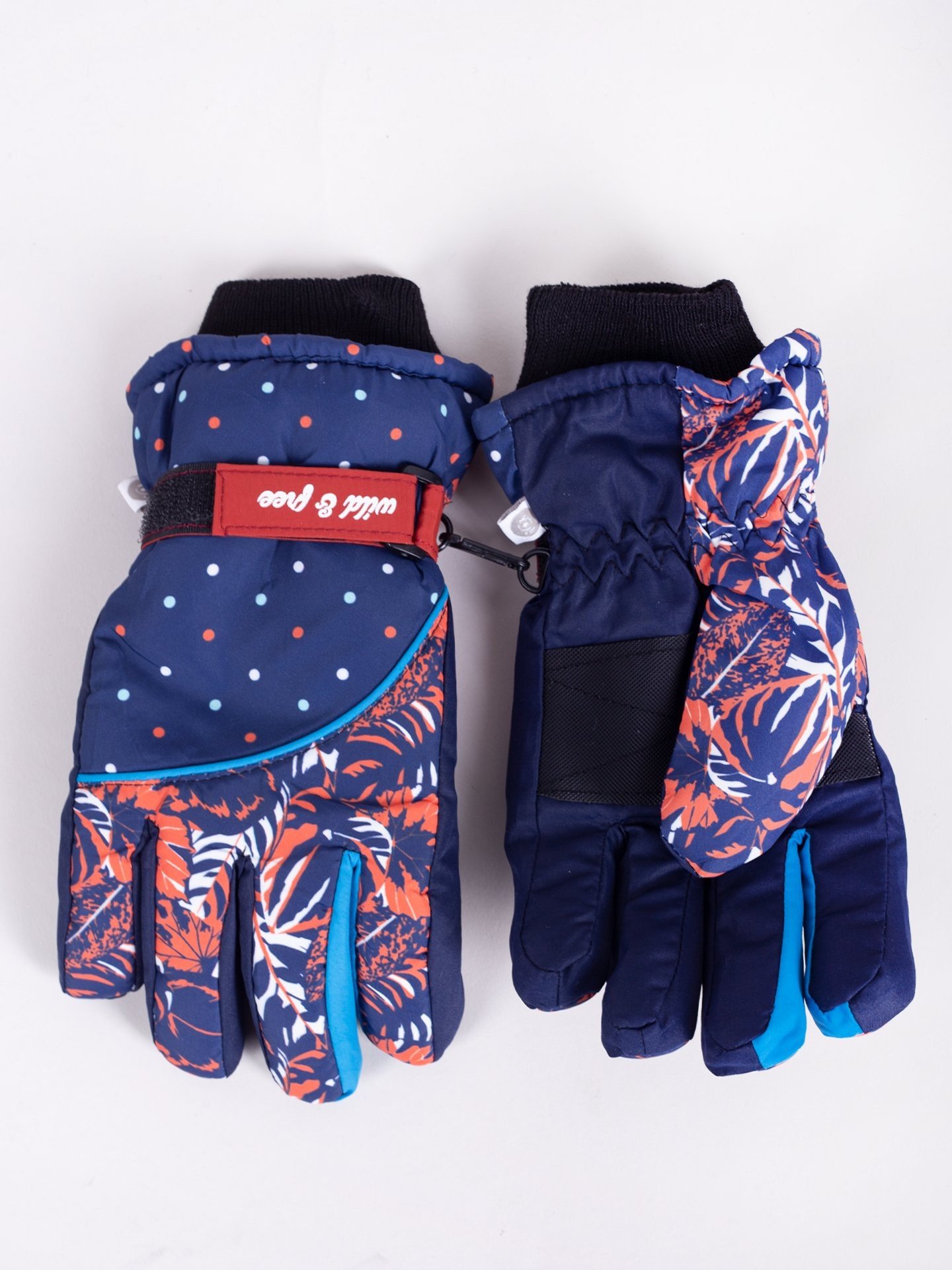 Levně Yoclub Kids's Children's Winter Ski Gloves REN-0242G-A150 Navy Blue