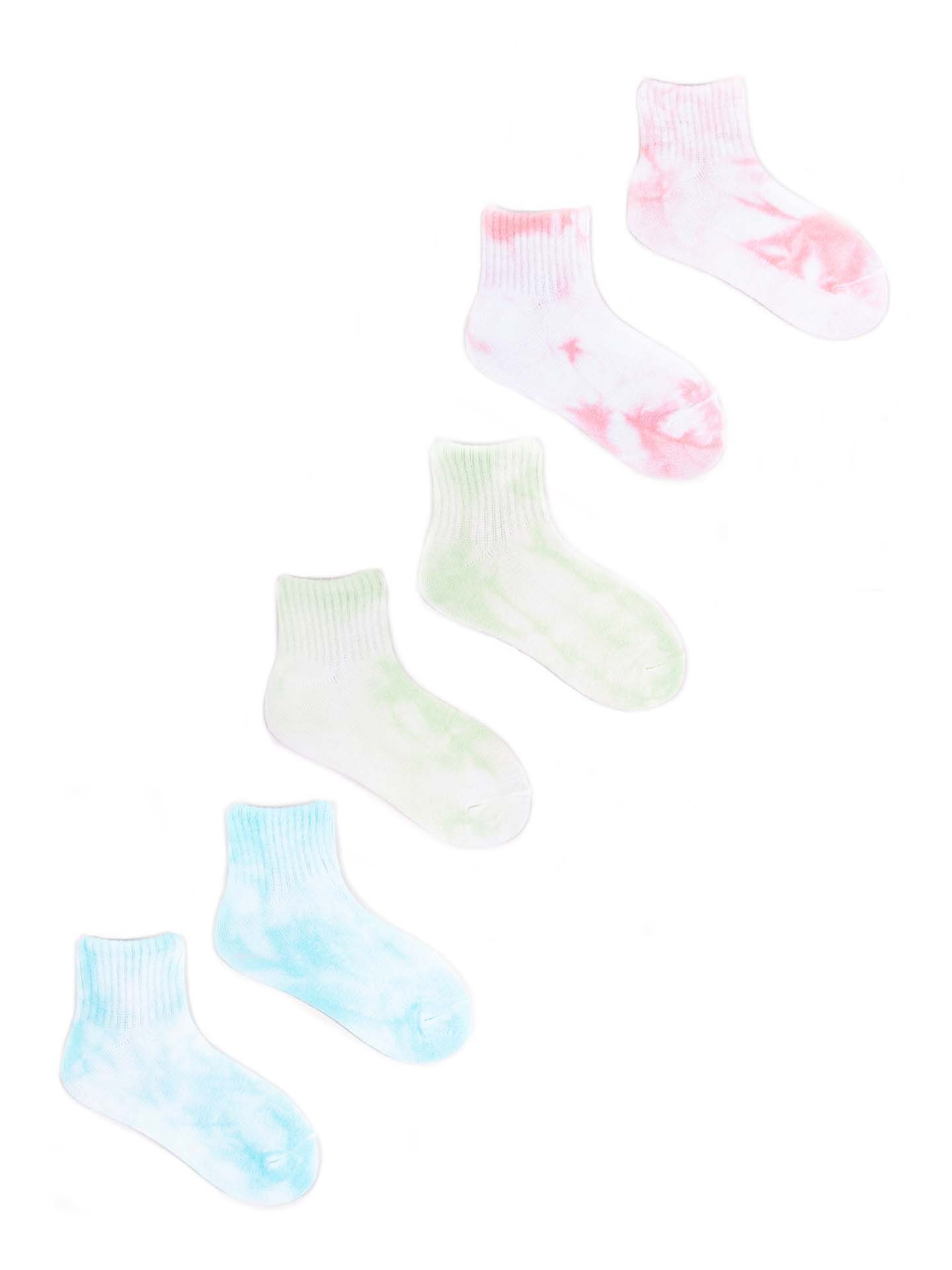 Levně Yoclub Kids's Girls' Ankle Cotton Socks Tie Dye 3-Pack SKS-0091U-0000
