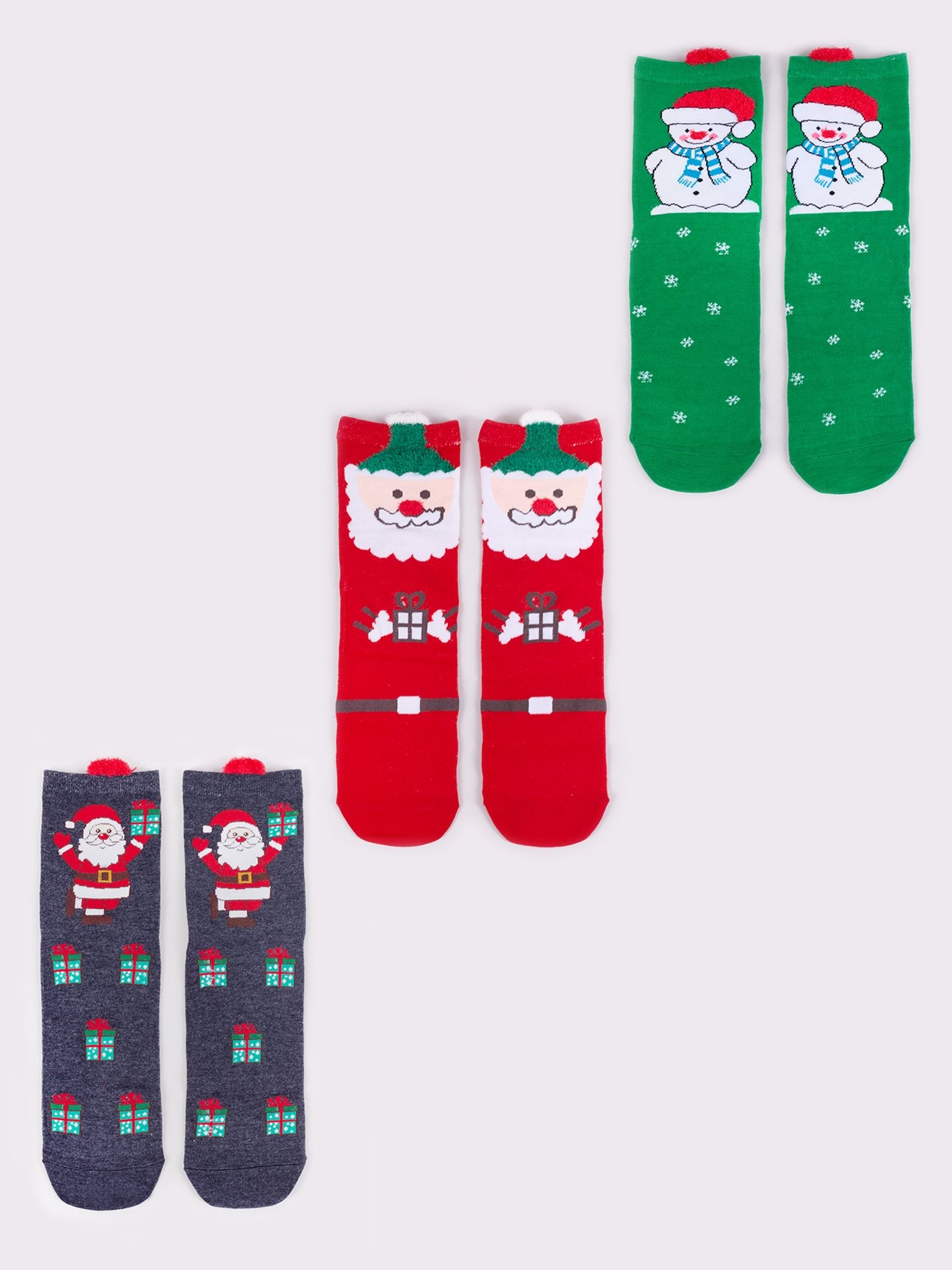 Levně Yoclub Kids's Christmas 3Pack Socks SKA-X017U-AA00-0001