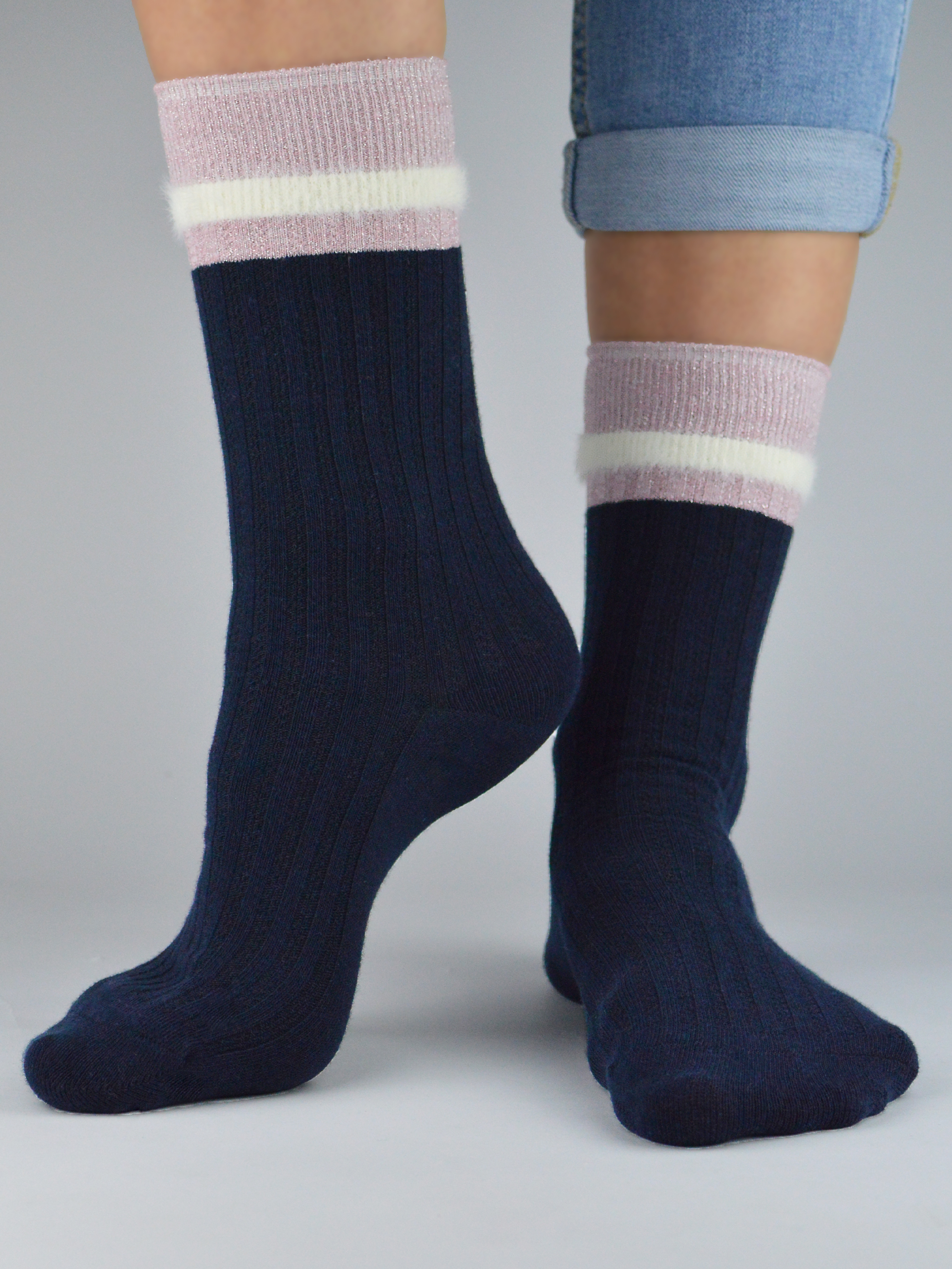 Levně NOVITI Woman's Socks SB050-W-03 Navy Blue