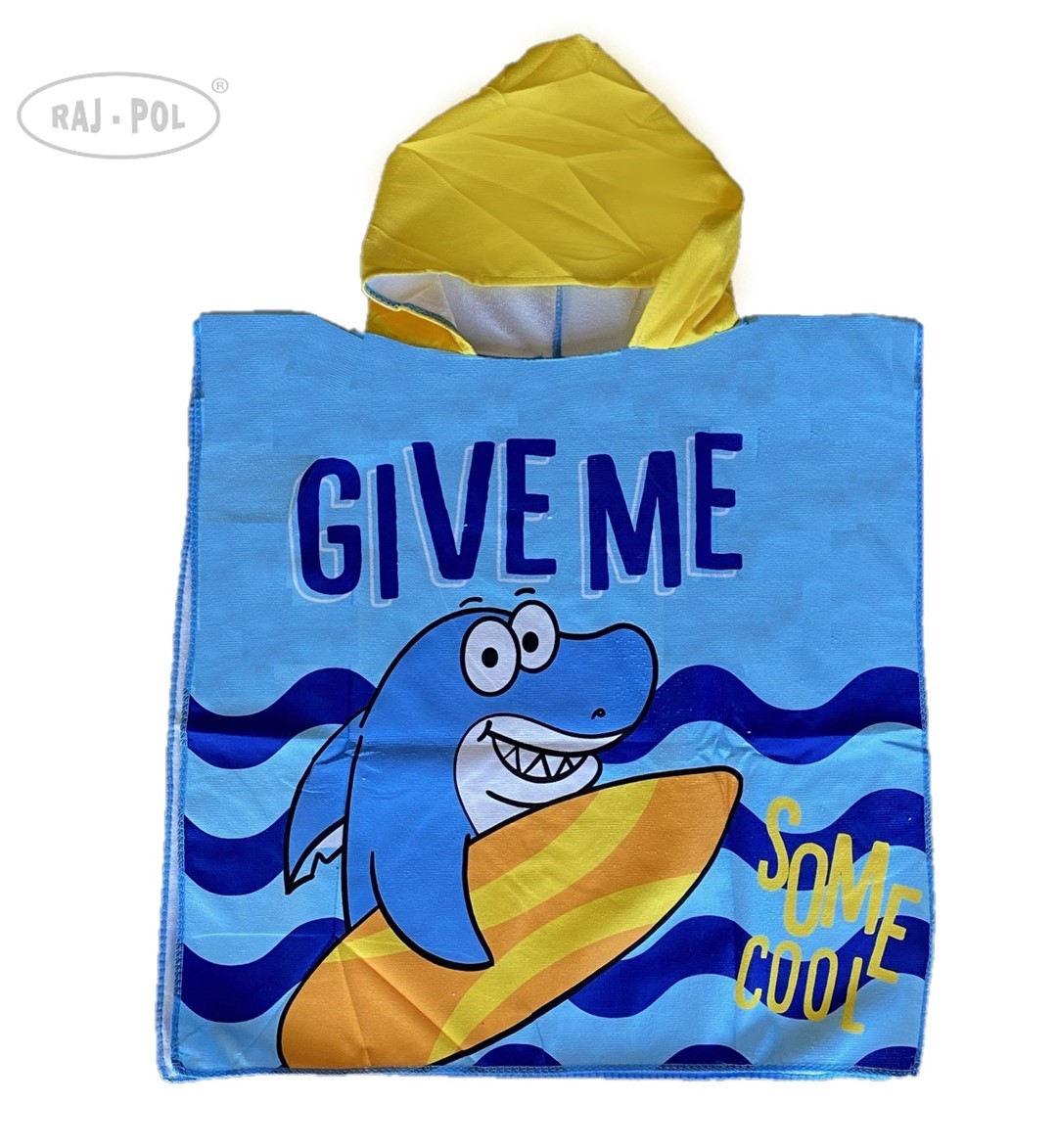 Levně Raj-Pol Kids's Towel Beach Poncho Shark