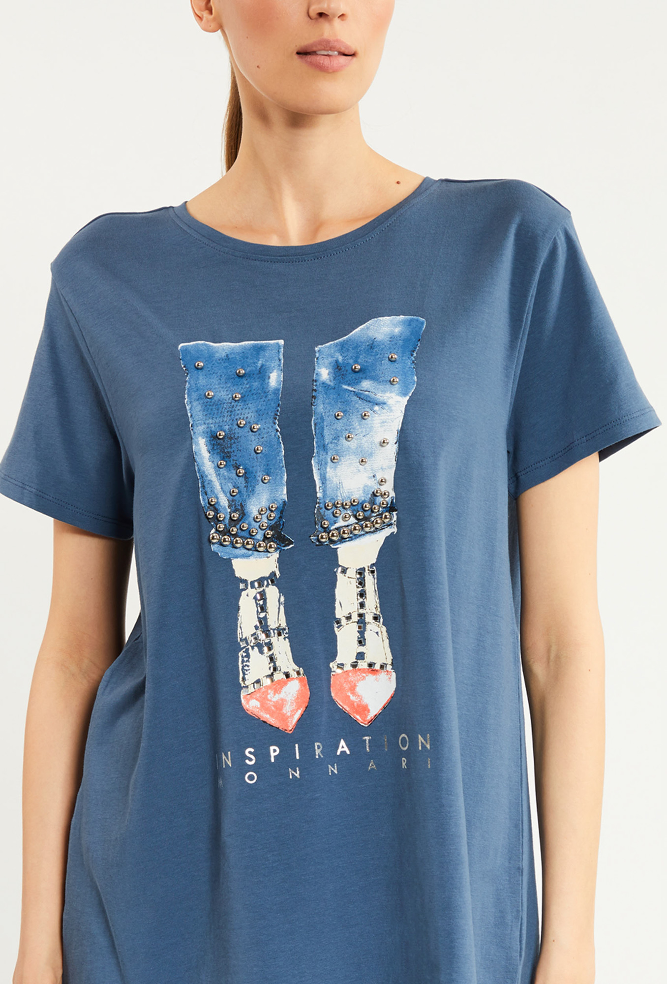 Levně MONNARI Woman's T-Shirts T-Shirt With Jewelry Application
