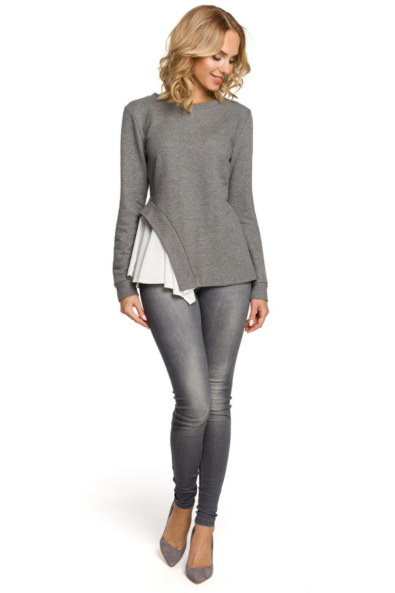 Made Of Emotion Woman's Blouse M333 Grey