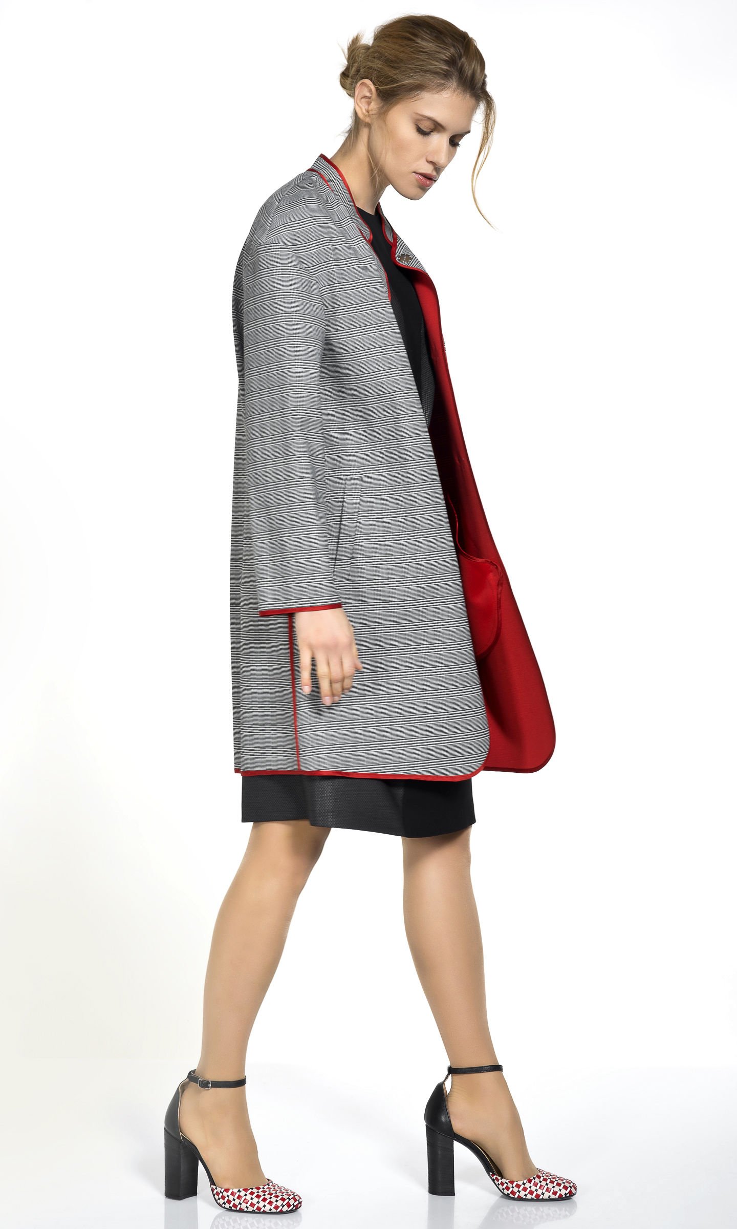 Women's coat Deni Cler Milano Checkered