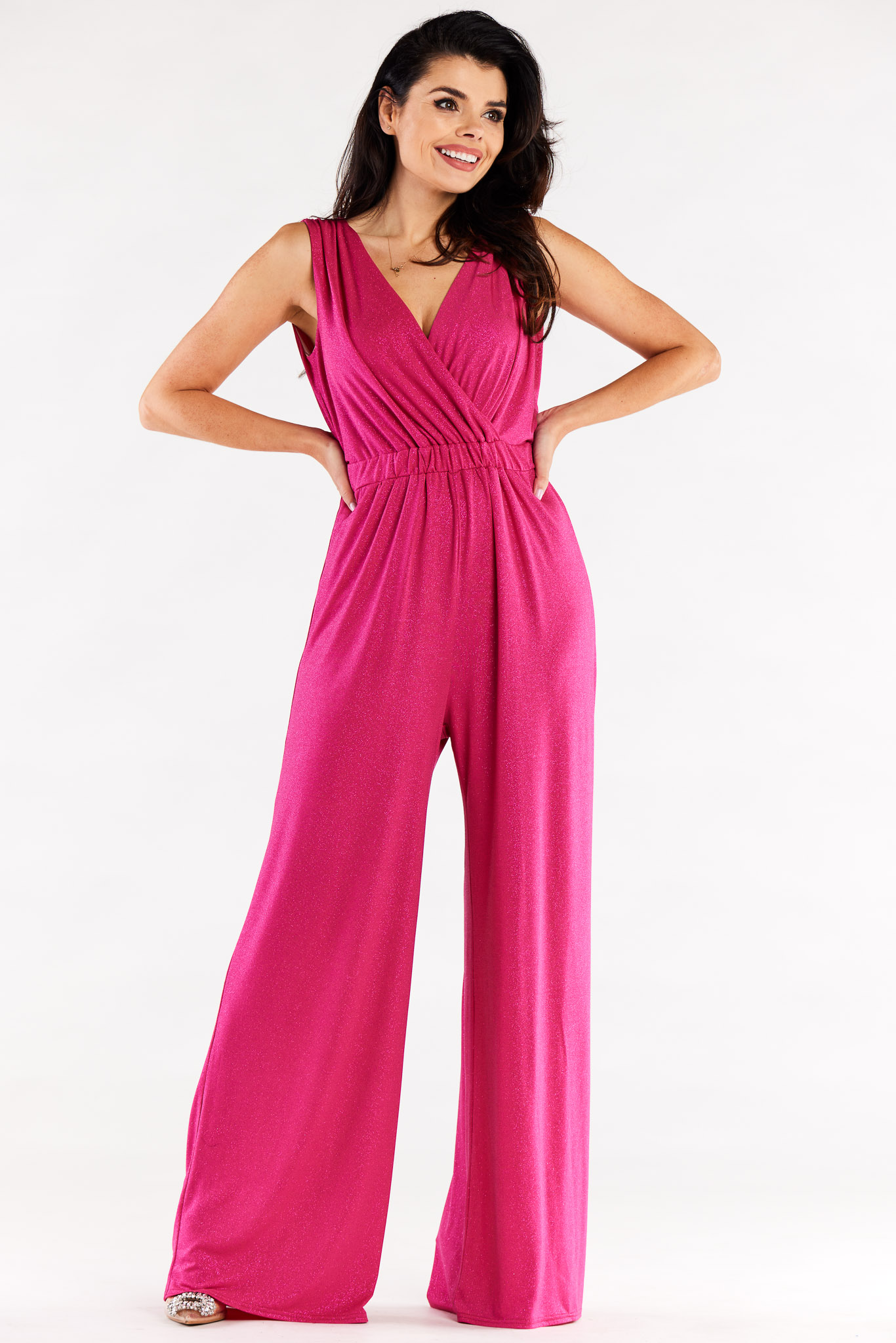 Awama Woman's Jumpsuit A552 Fuchsia