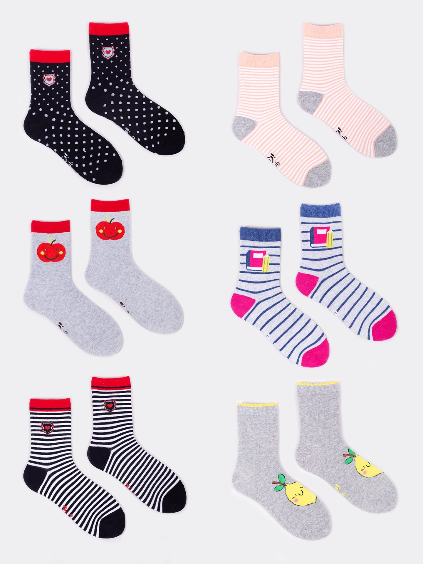 Levně Yoclub Kids's 6Pack Socks SKA-0006G-AA00-007