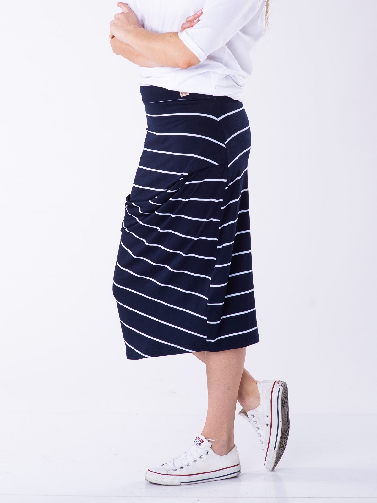 Levně Look Made With Love Woman's Skirt 518 Patricia Navy Blue/White