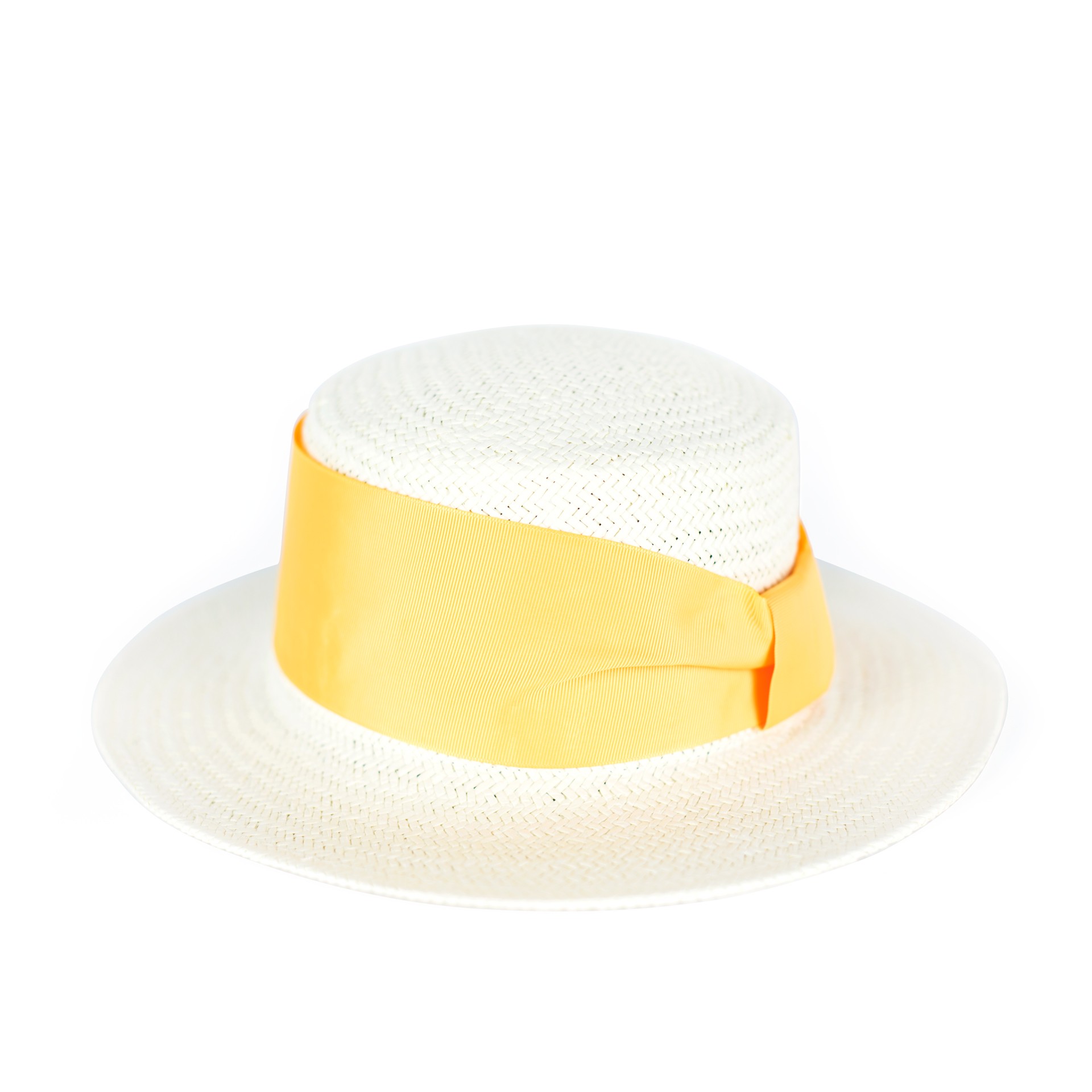 Levně Široký pruh klobouk Ecru-Yellow Ecru-Yellow
