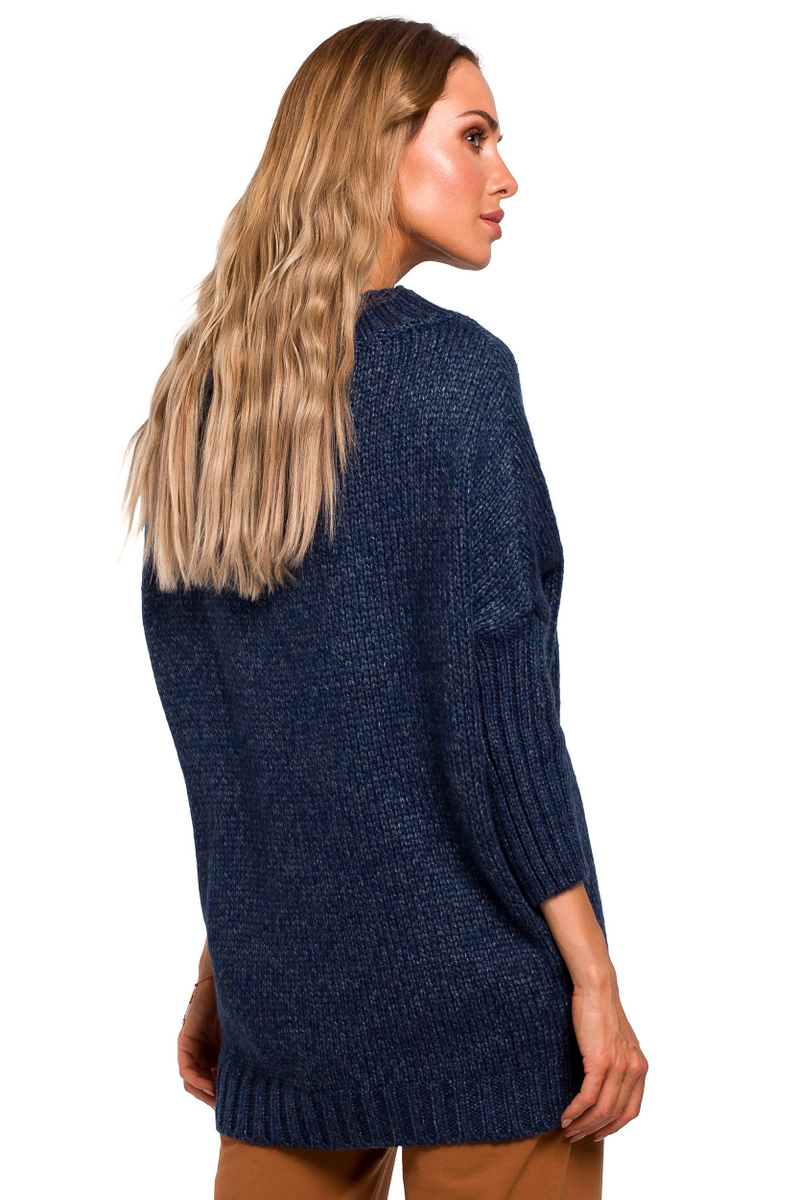 Made Of Emotion Woman&#039;s Pullover M470 Navy Blue