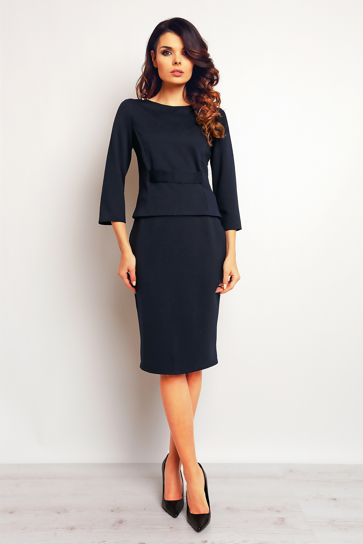 Infinite You Woman&#039;s Blouse M089 Navy Blue