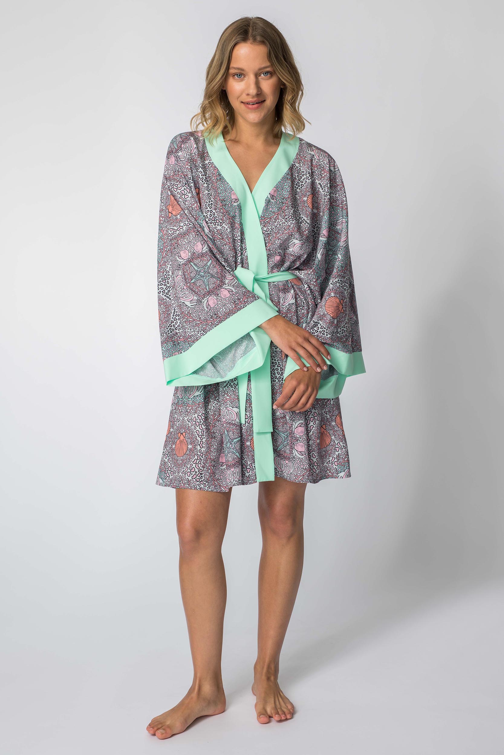 LaLupa Woman&#039;s Cover Up Kimono LA107