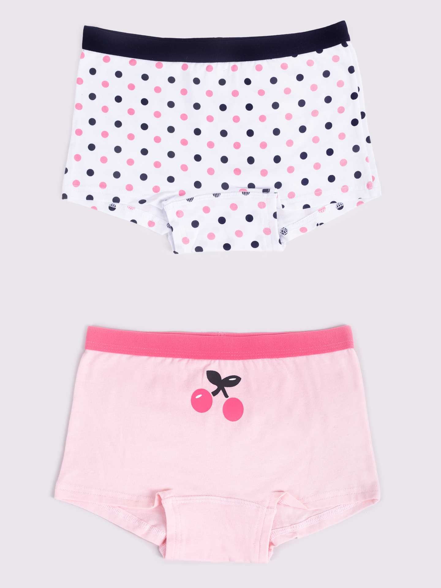 Levně Yoclub Kids's Cotton Girls' Boxer Briefs Underwear 2-Pack BMA-0002G-AA30
