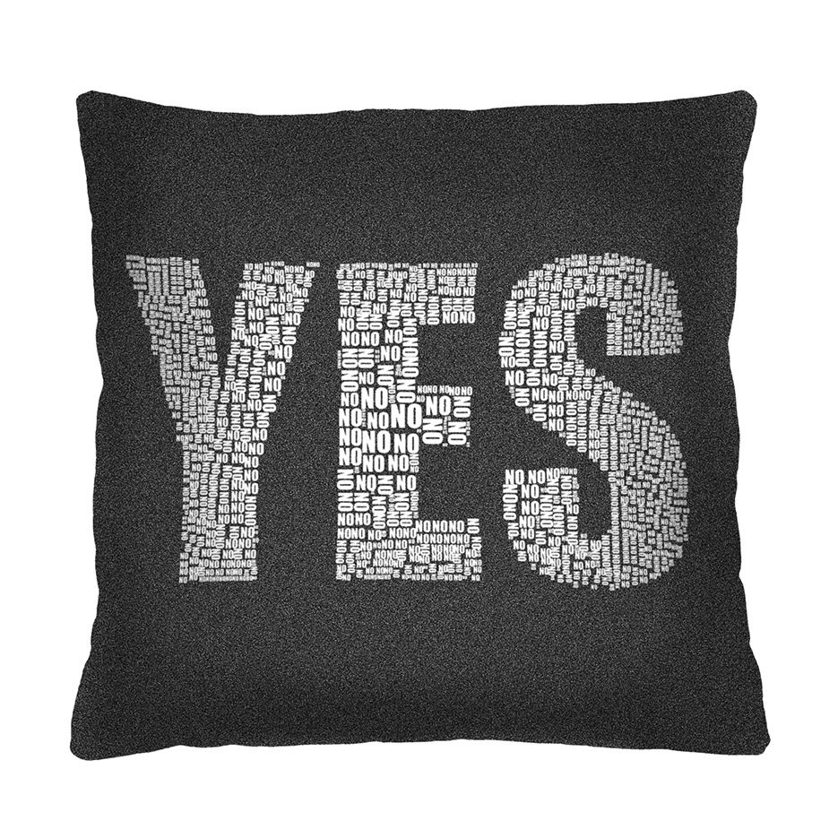 Bertoni Home Unisex's Square Pillow Yes