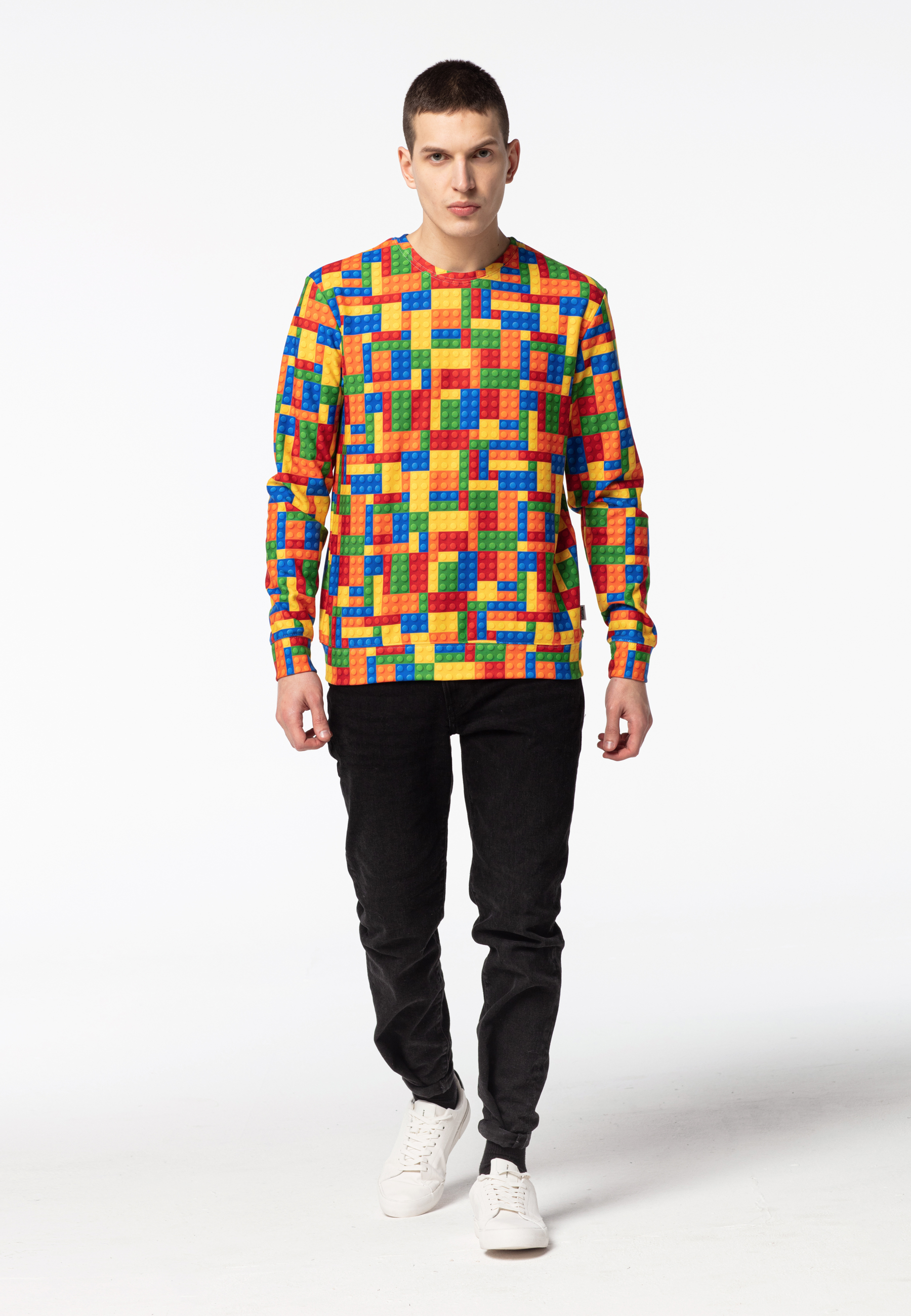 Mr. GUGU & Miss GO Unisex's Blocks Sweater S-Pc2062