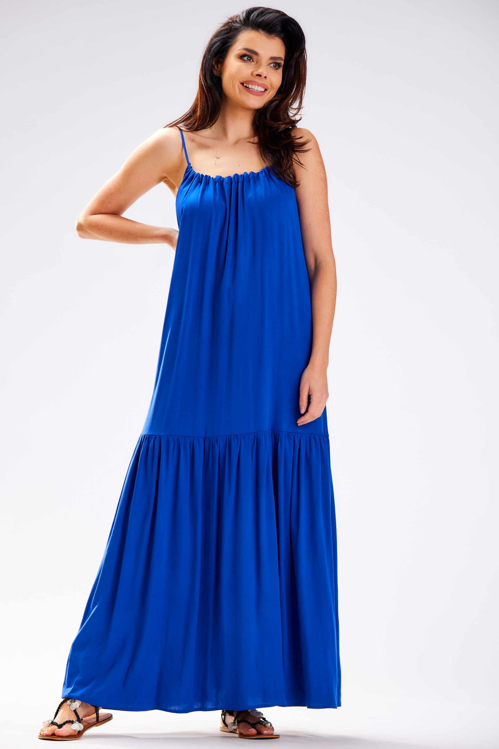 Awama Woman's Dress A582 Blue