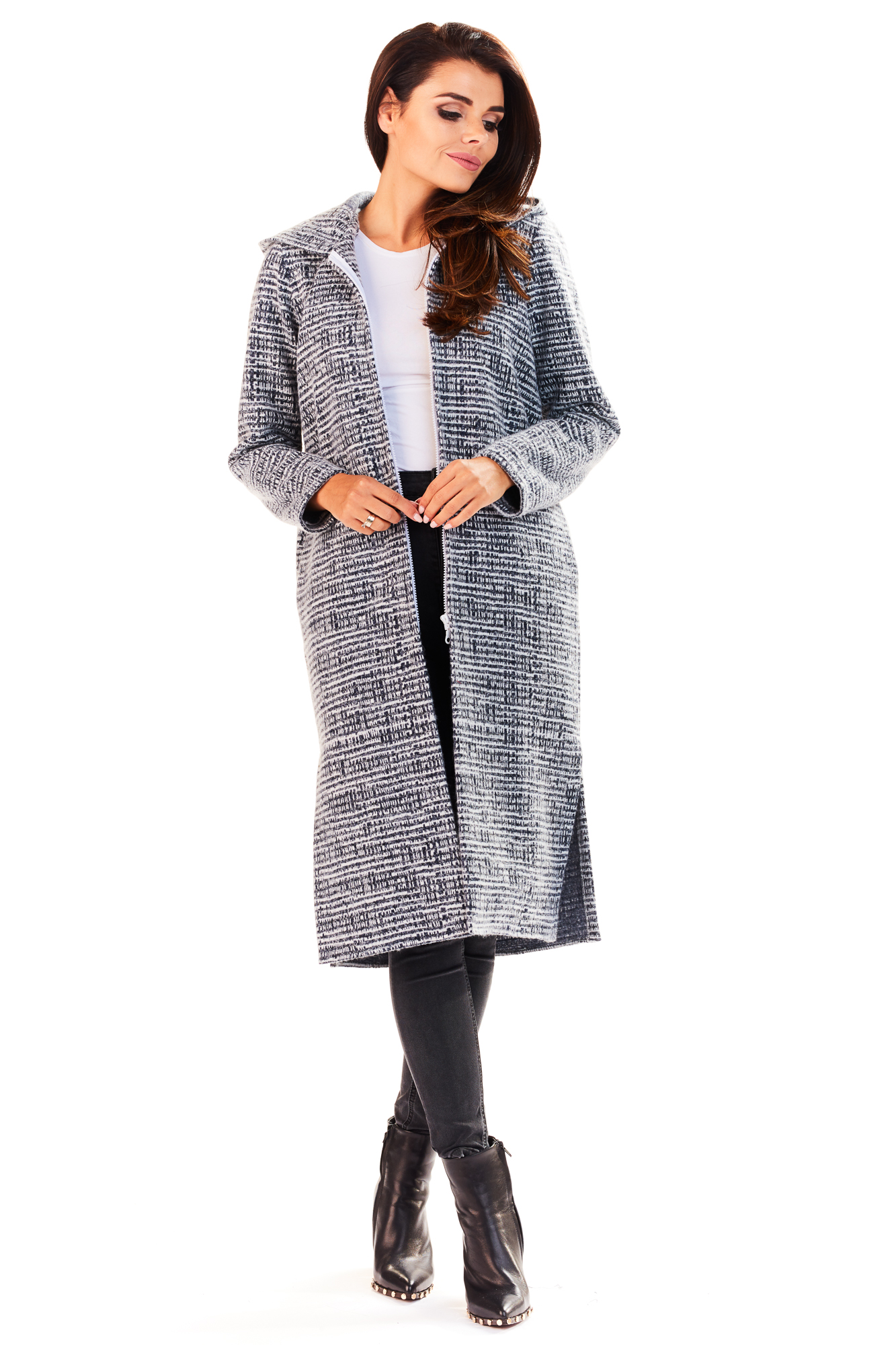 Infinite You Woman's Sweater M141 Grey Pattern