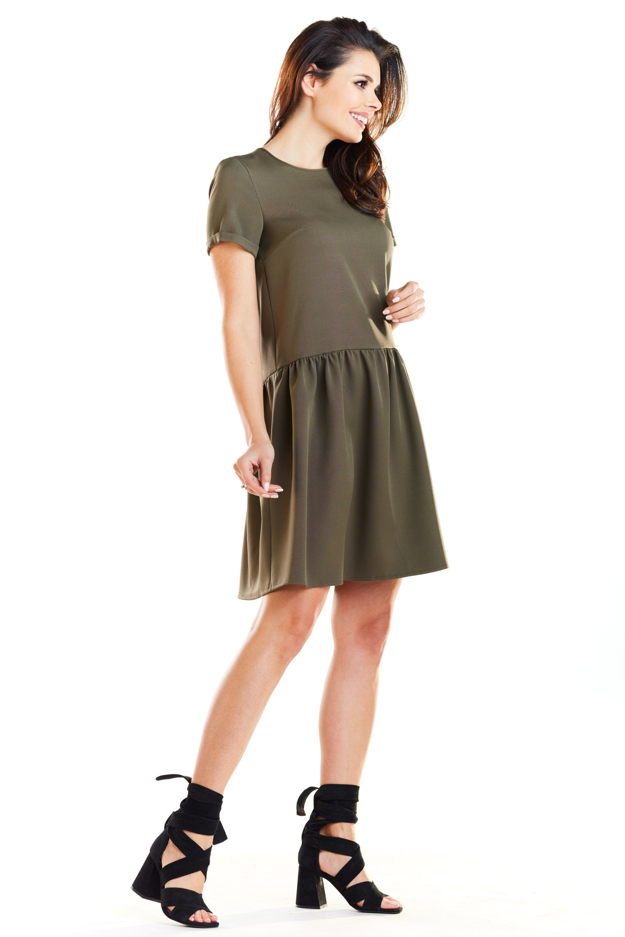 Awama Woman's Dress A277 Kaki