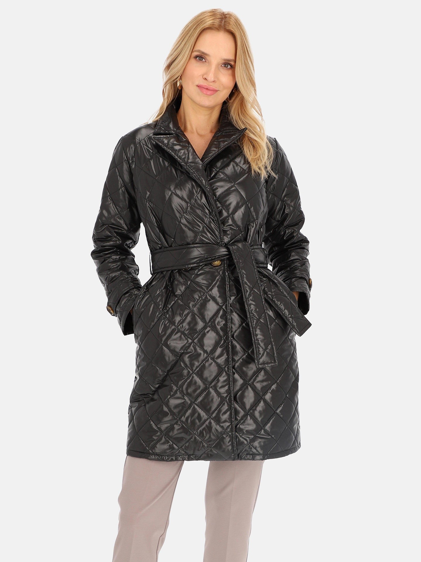 PERSO Woman's Women's spring and summer coat, knee-length