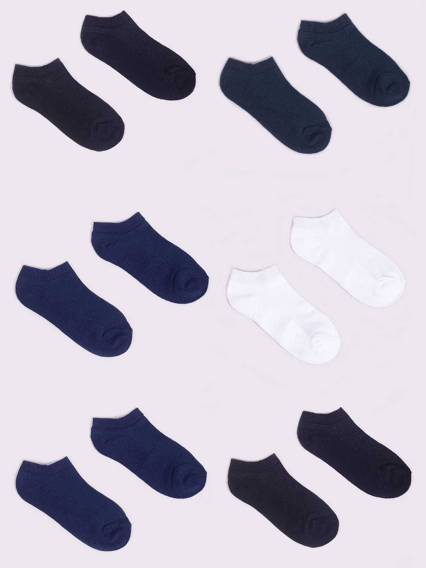 Levně Yoclub Kids's Boys' Ankle Thin Cotton Socks Basic Plain Colours 6-Pack SKS-0027C-0000-004