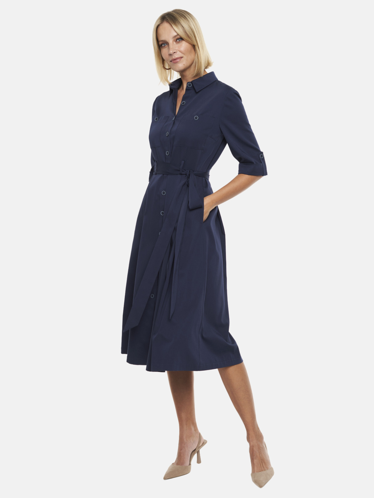 Levně Potis & Verso Woman's Dress Leta Navy Blue