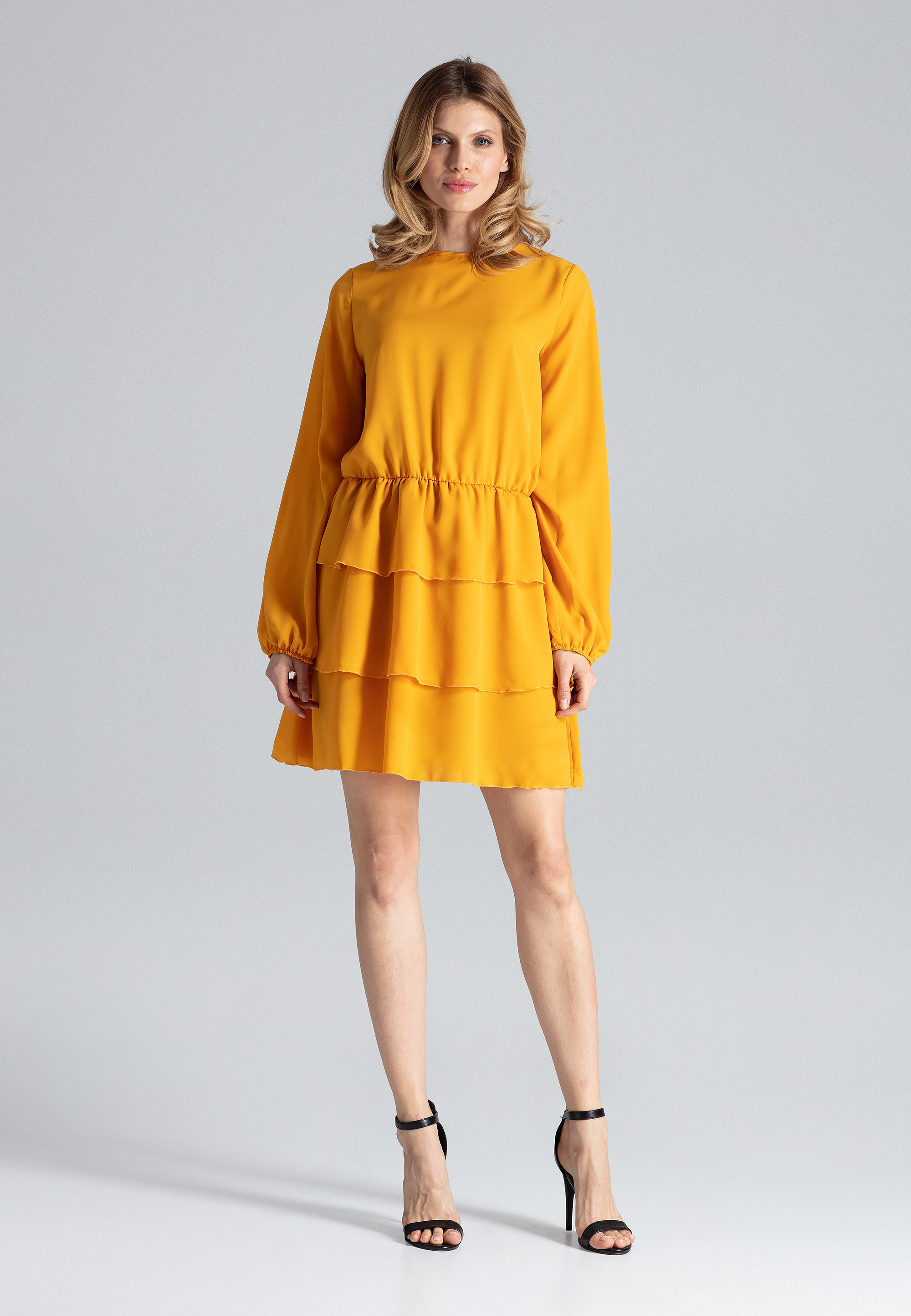 Levně Figl Woman's Dress M601 Mustard