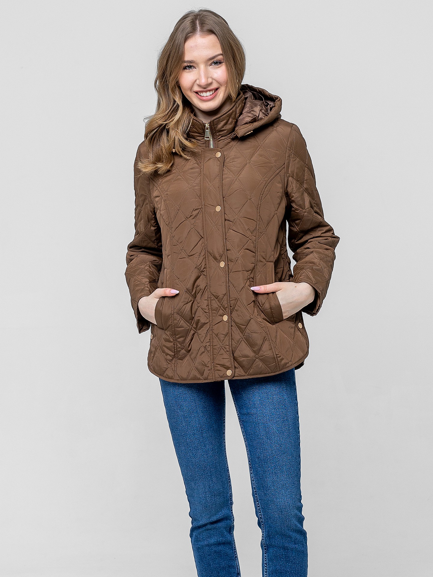 PERSO Woman's Women's transitional jacket with diamond quilting