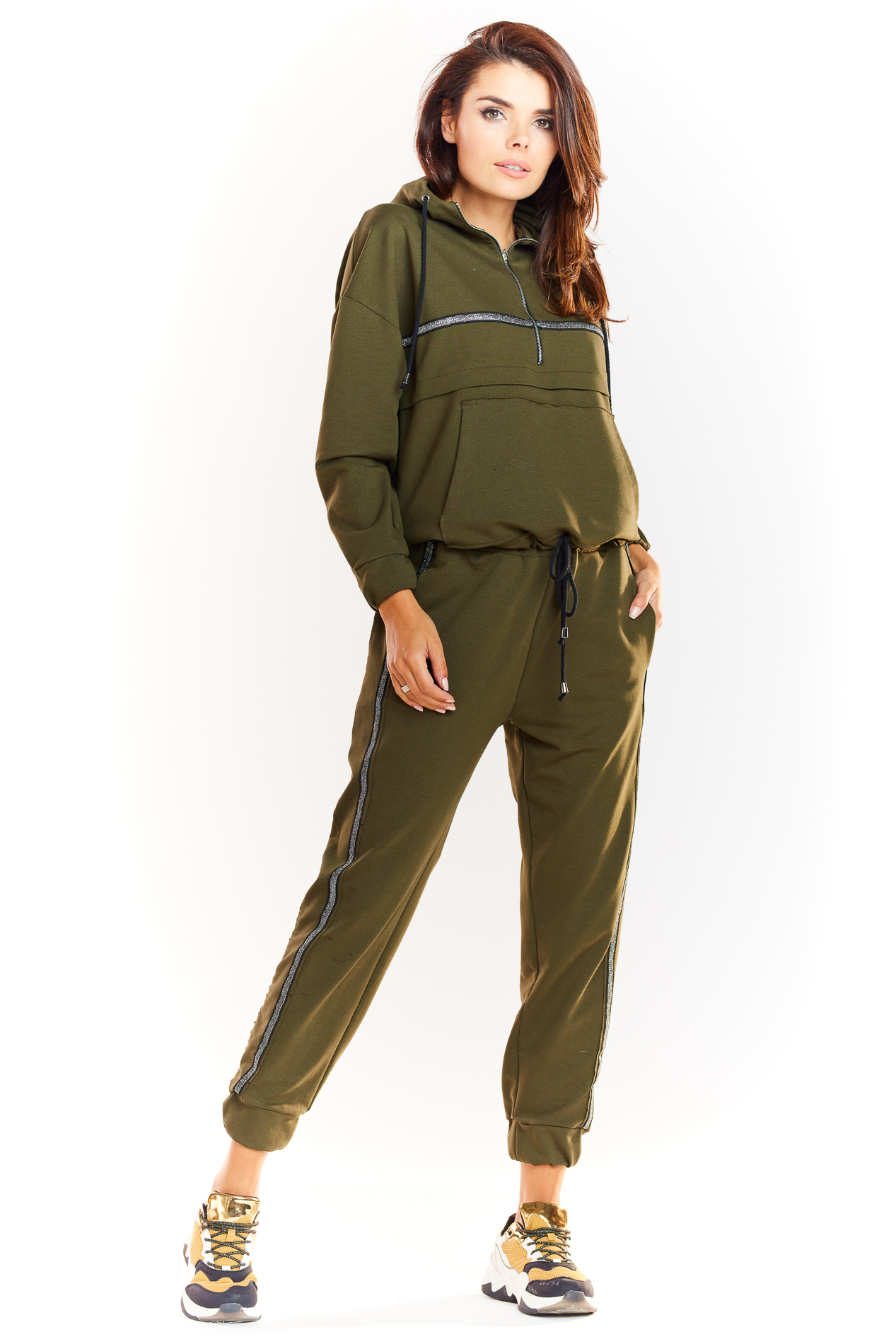 Infinite You Woman's Hoodie M228 Khaki