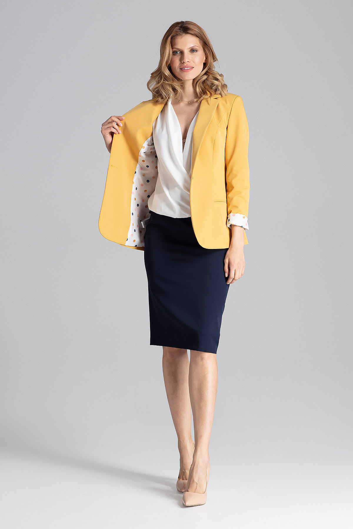 Figl Woman&#039;s Jacket M653 Mustard