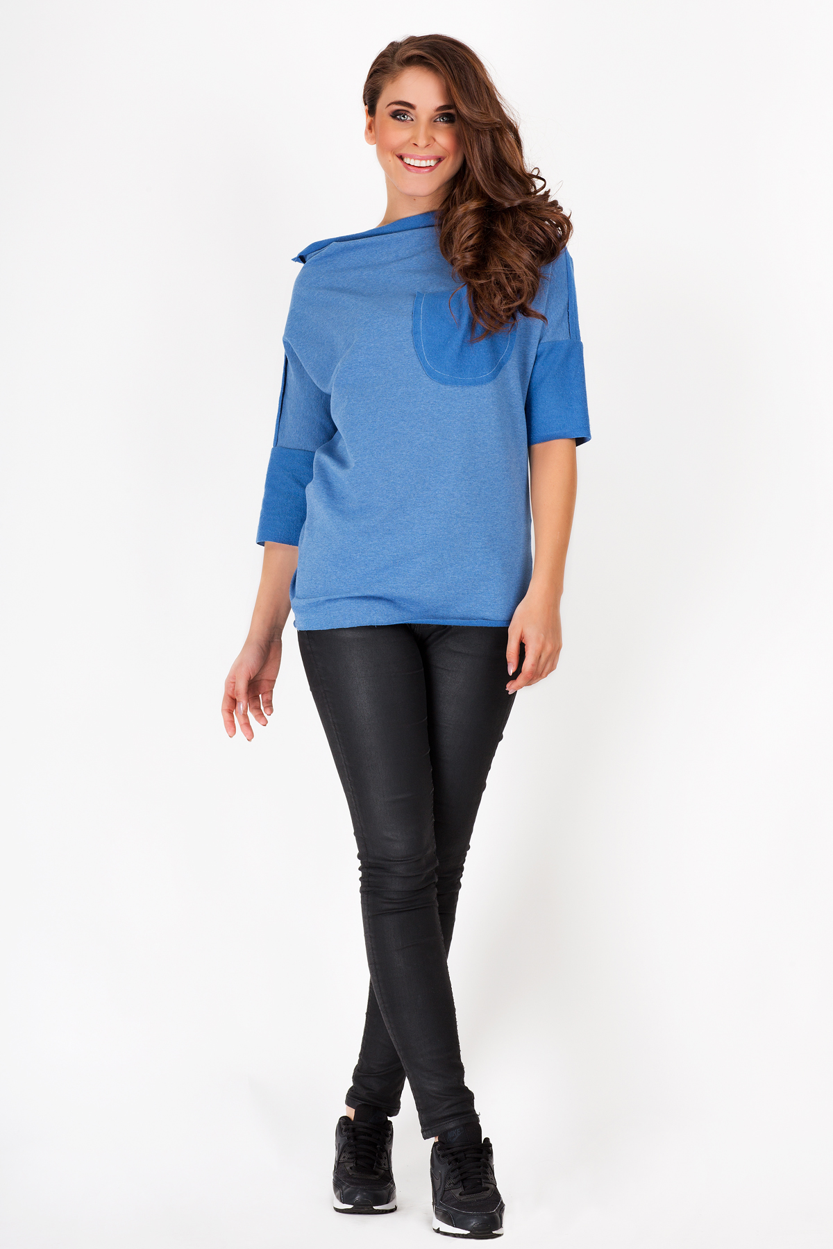 Awama Woman's Sweatshirt A91 Blue