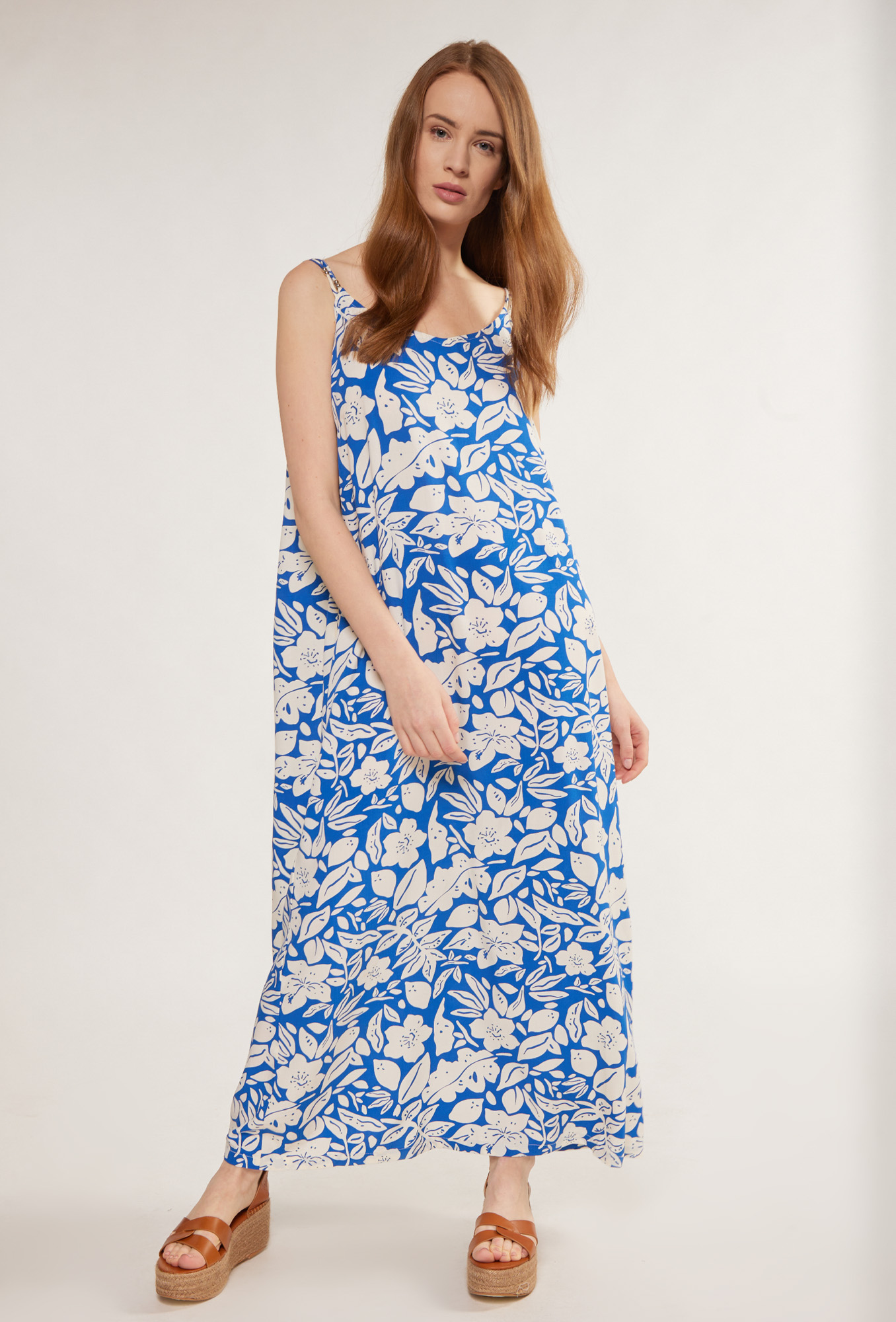 MONNARI Woman's Maxi Dresses Patterned Maxi Dress Multi Blue
