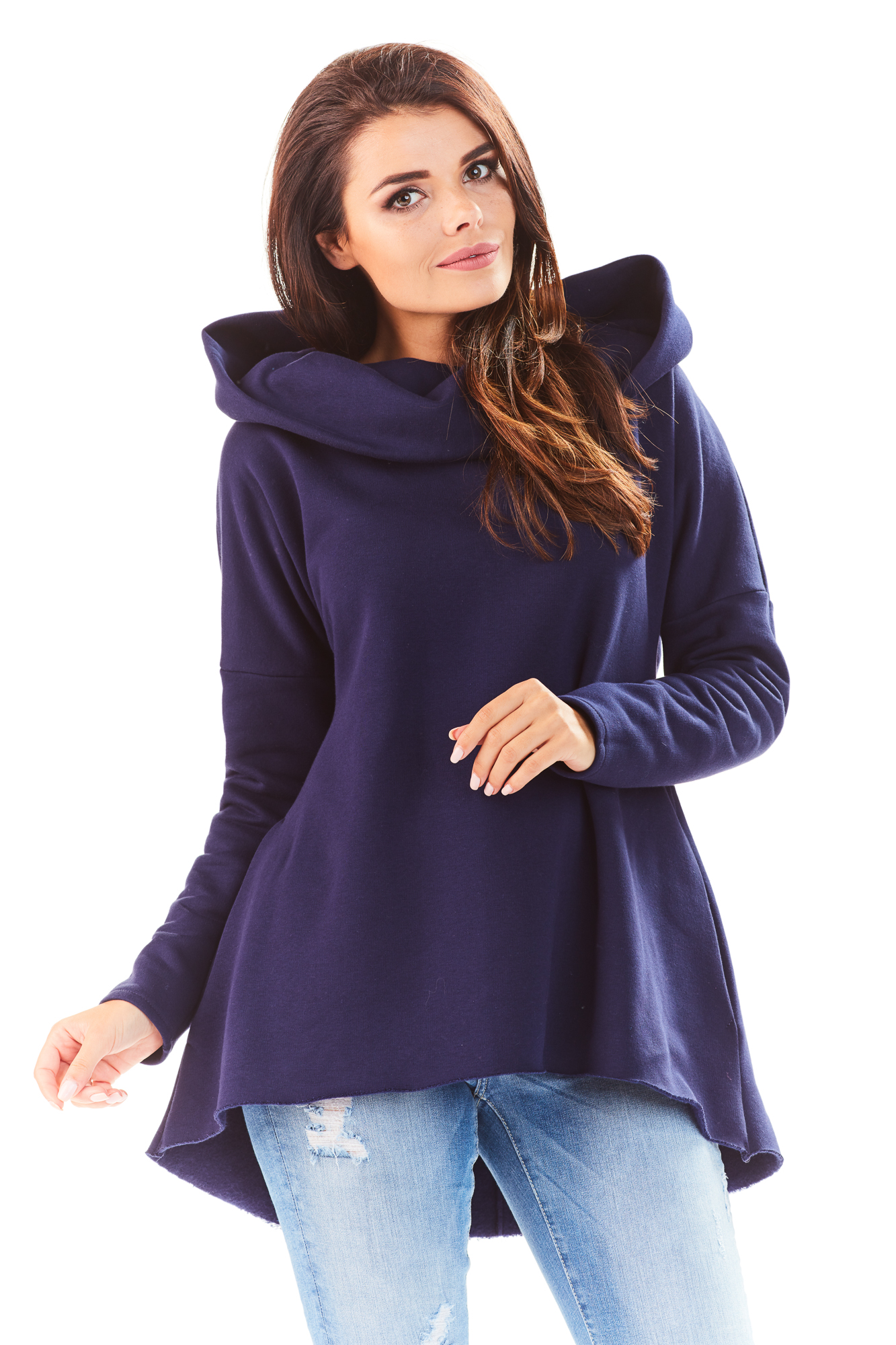 Awama Woman's Sweatshirt A200 Navy Blue