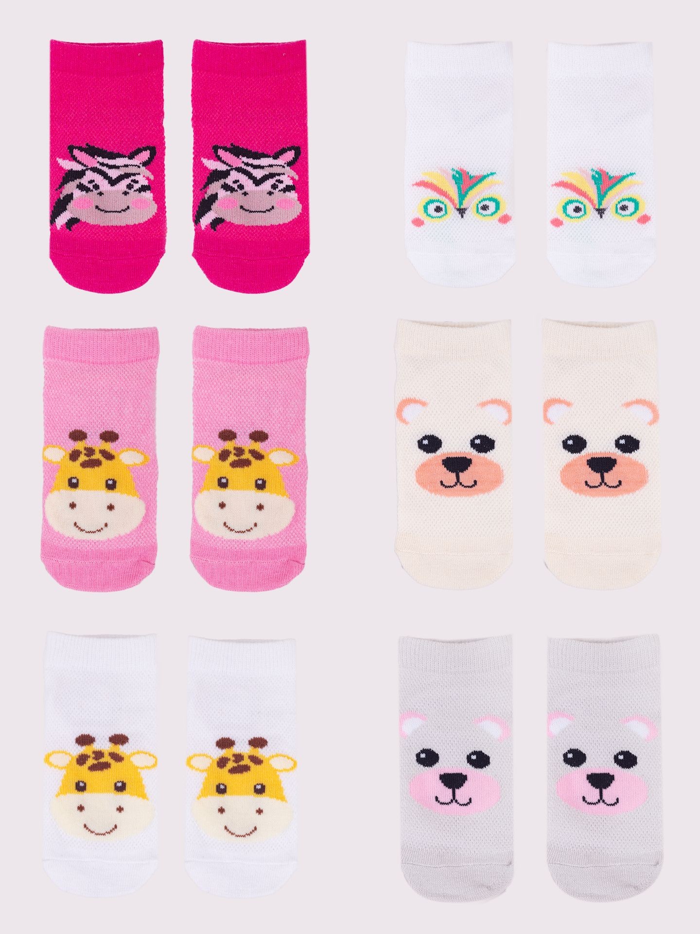 Levně Yoclub Kids's Ankle Thin Socks Pattern Colours 6-Pack P2