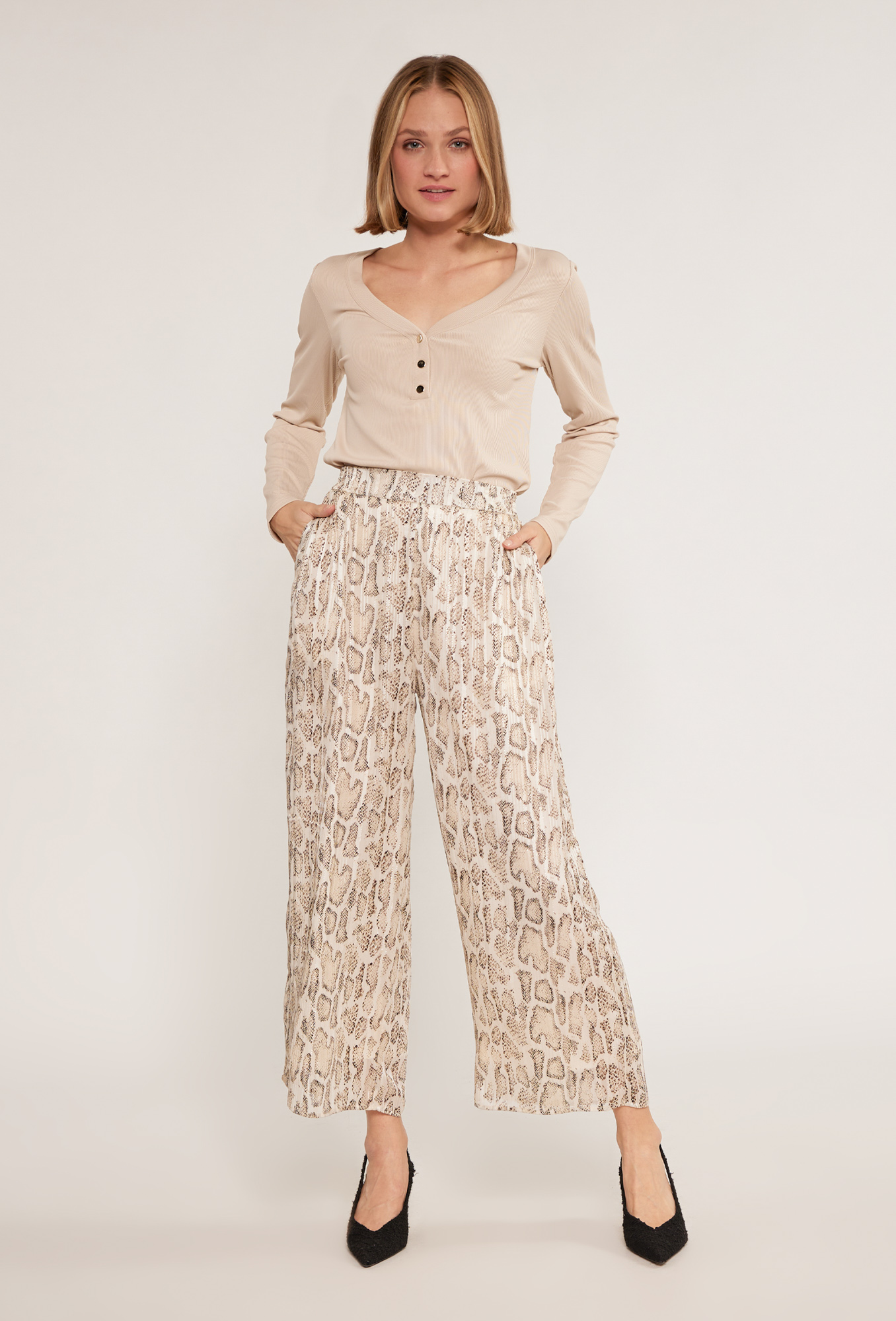 MONNARI Woman's Trousers Pants With Snake Pattern