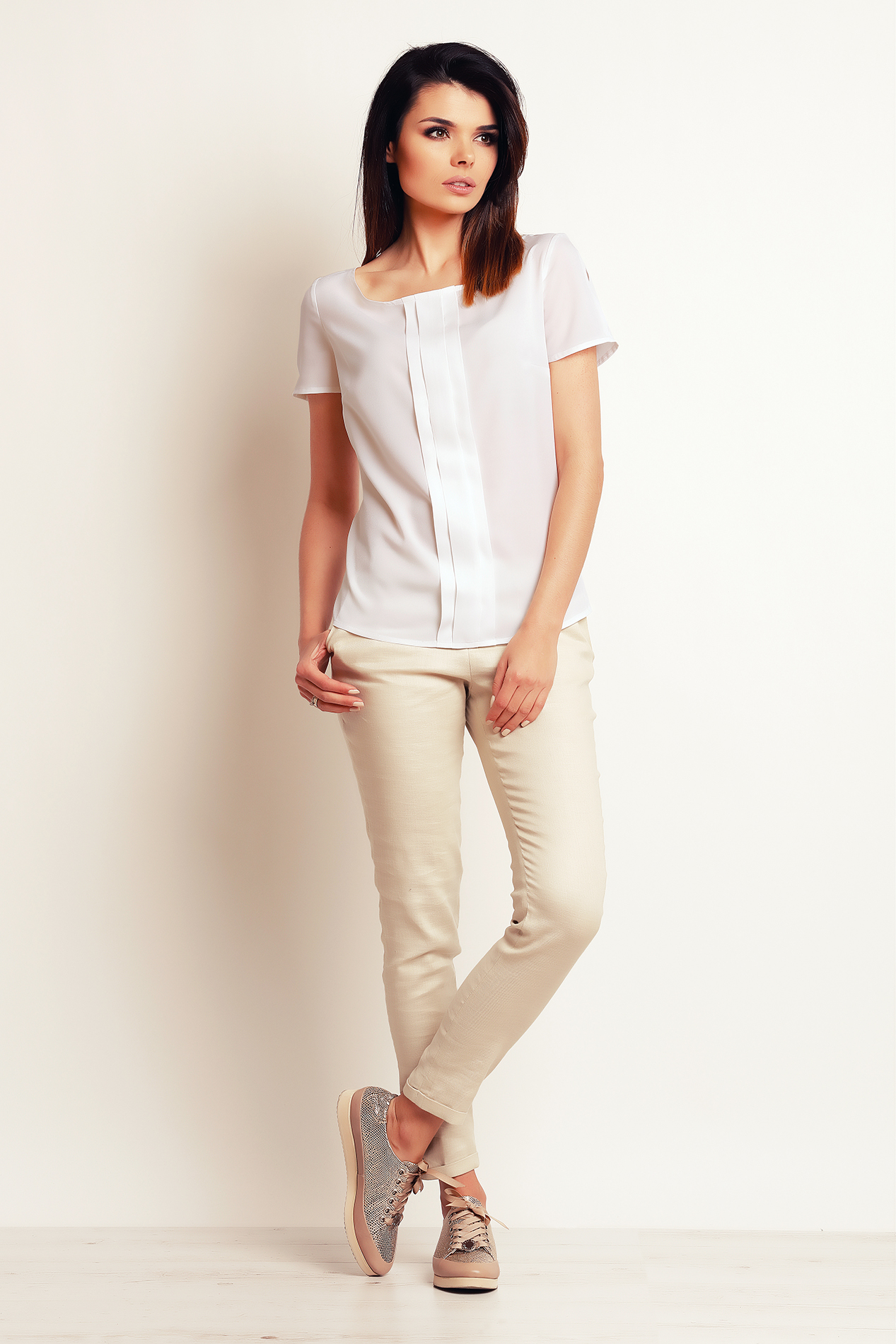 Infinite You Woman's Blouse M098 Ecru