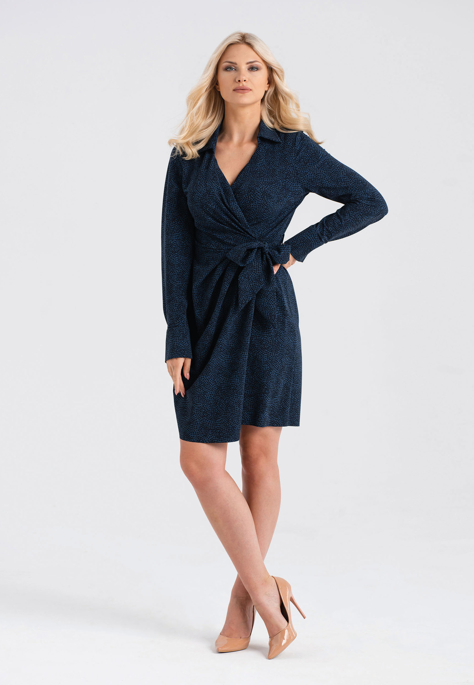 Levně Look Made With Love Woman's Dress 743 Beatrice Navy Blue