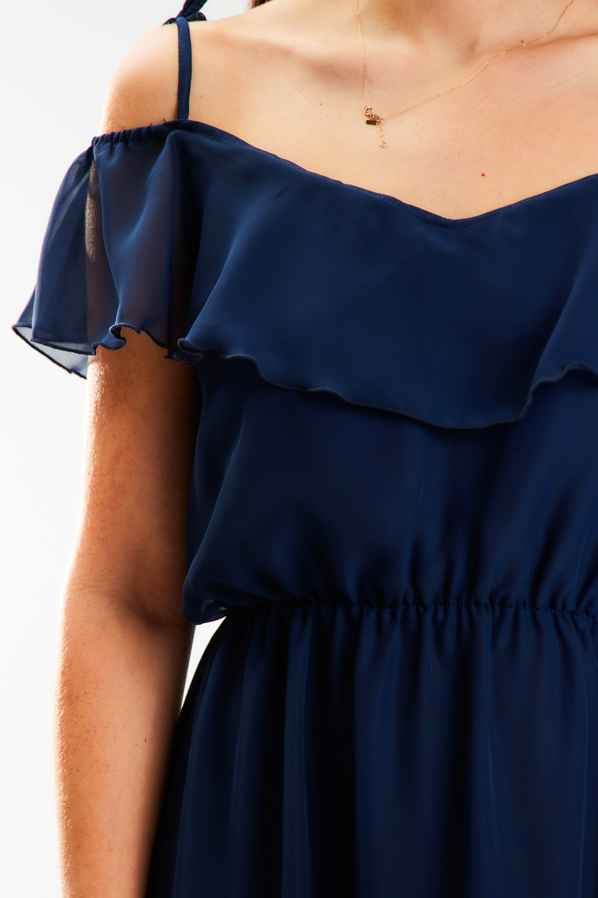 Awama Woman's Dress A573 Navy Blue