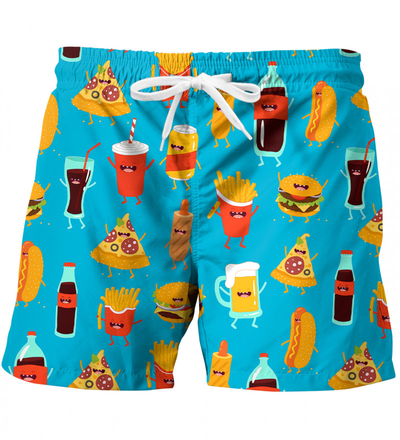 Men's Swimming Shorts Mr. GUGU & Miss GO Fast Food