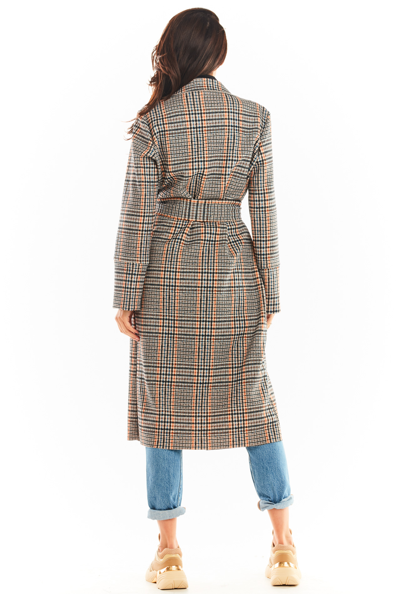 Awama Woman's Coat A368 Navy Blue