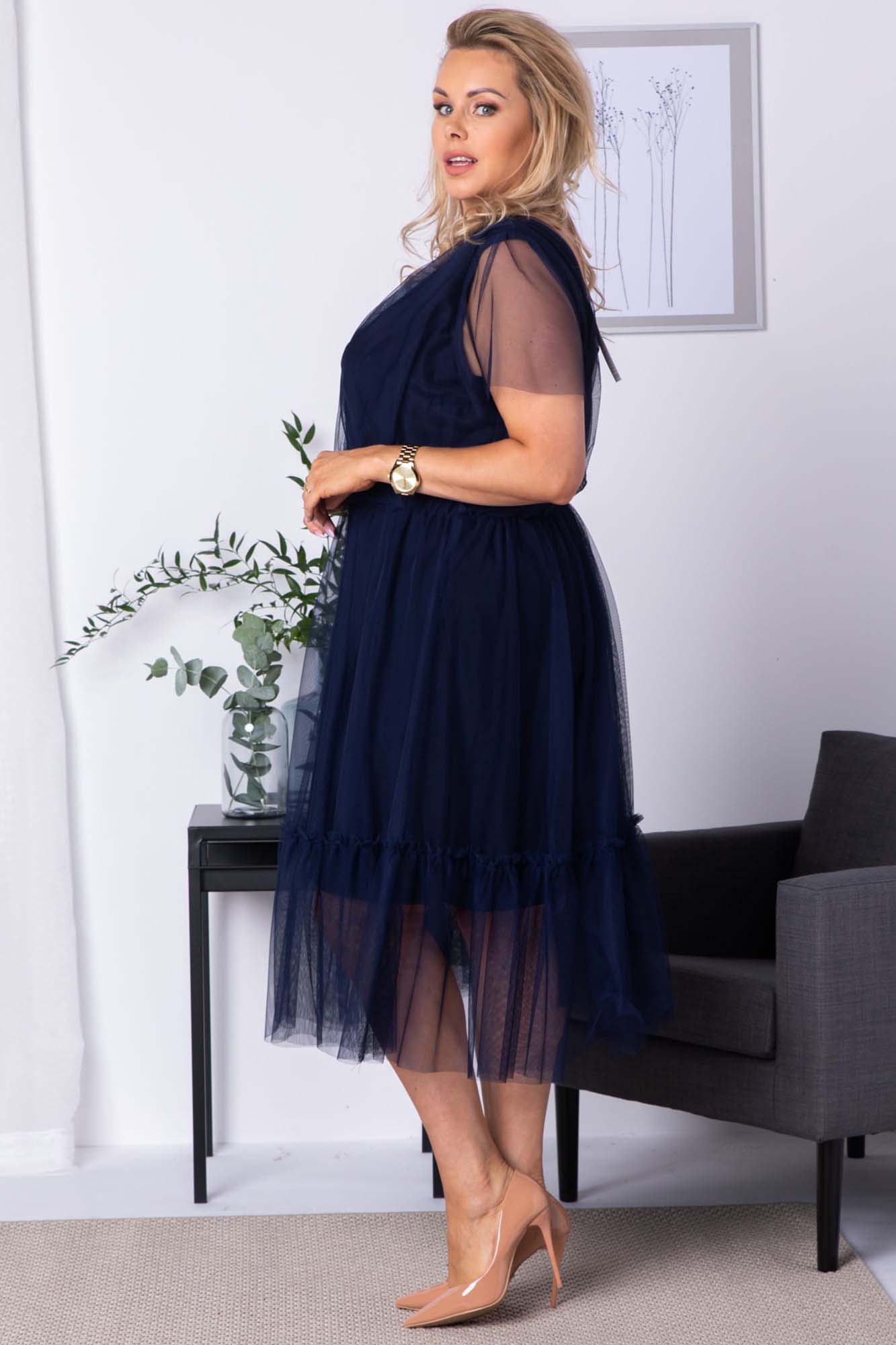 Rochie pentru femeie Karko SA705 bleumarin