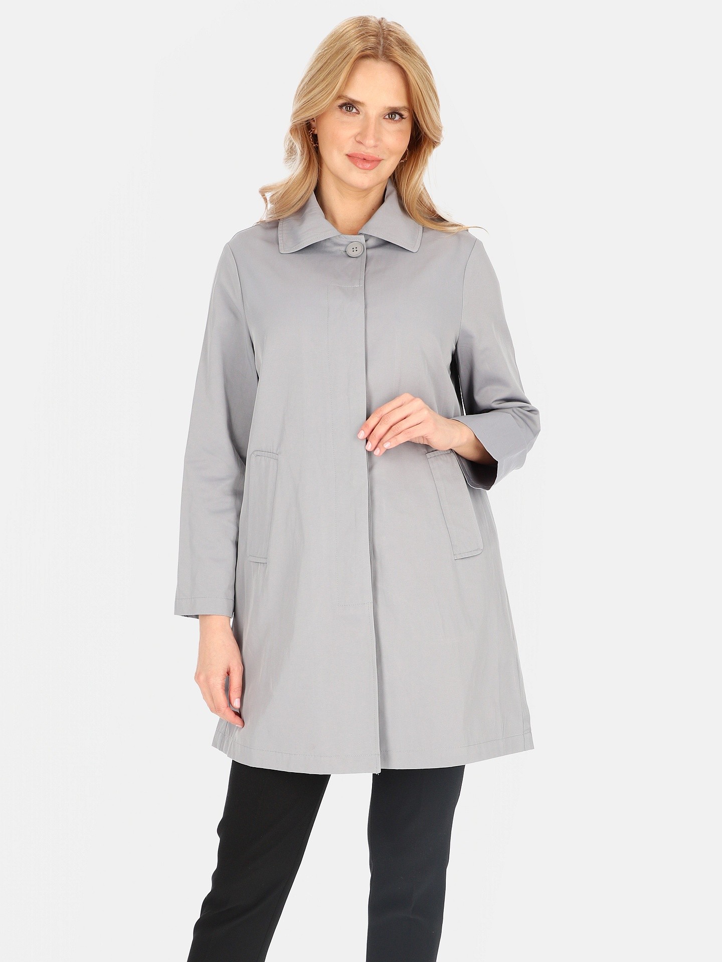 Дамско преходно палто с един ръкав и яка