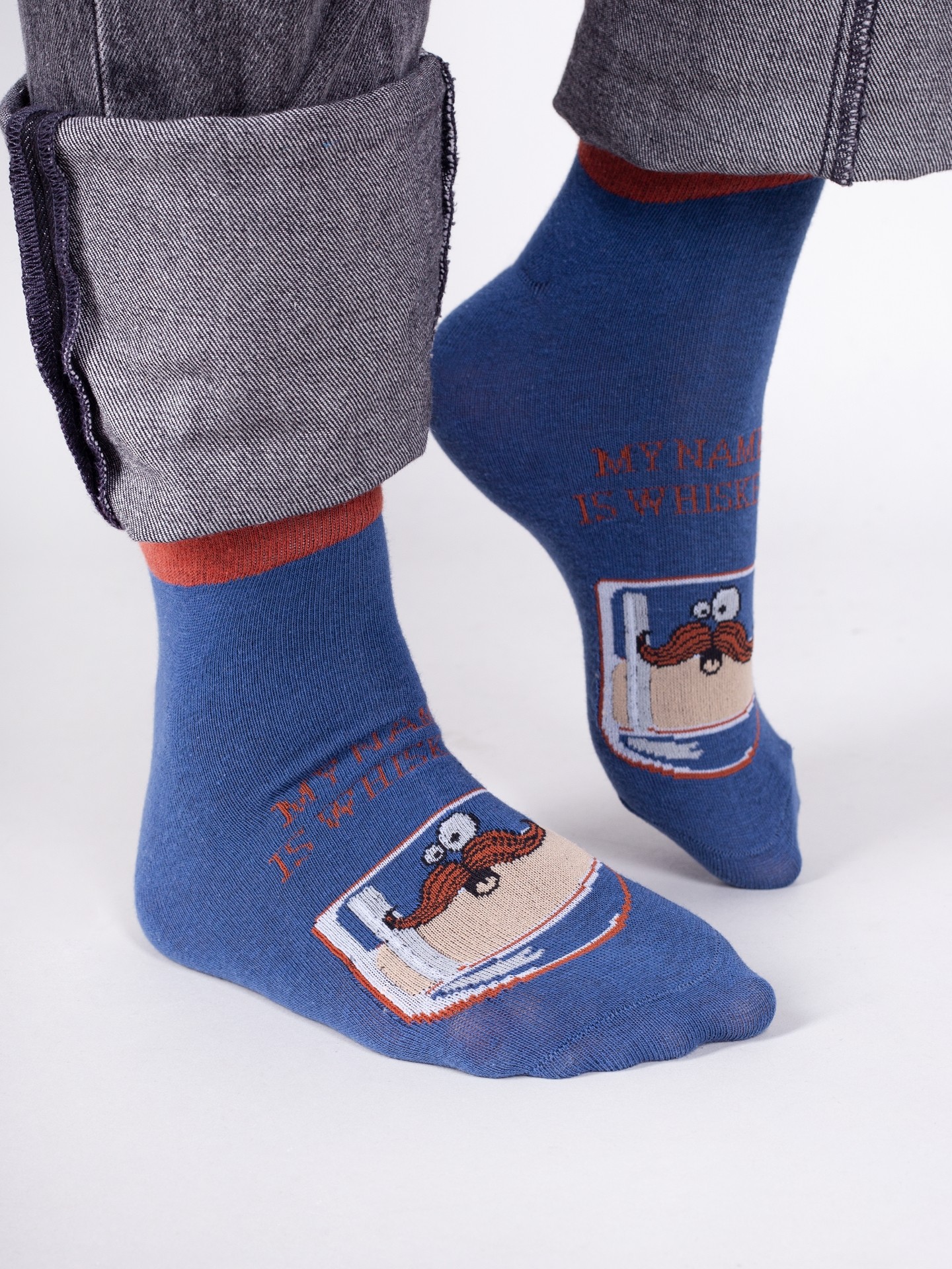 Levně Yoclub Man's Cotton Socks Patterns Colors SKS-0086F-C100